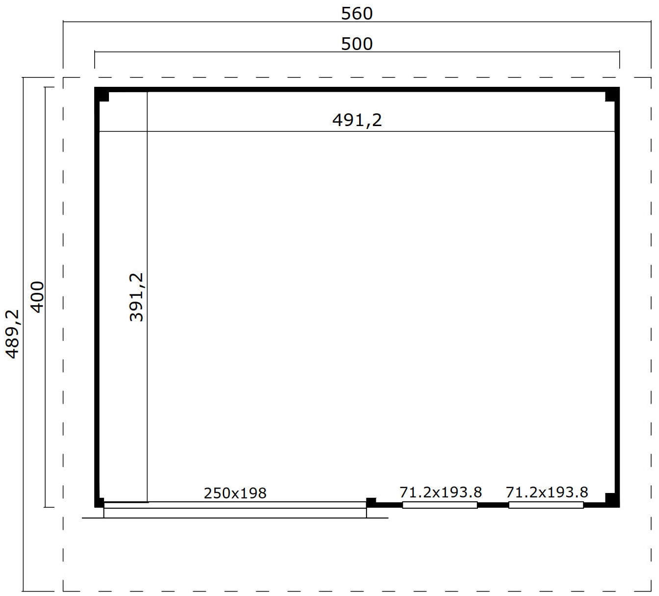 LASITA MAJA Gartenhaus »DOMEO 8 SCHWEDENROT/ANTHRAZIT«, (Set), Fundamentmass 5000 x 4000, Schwedenrot