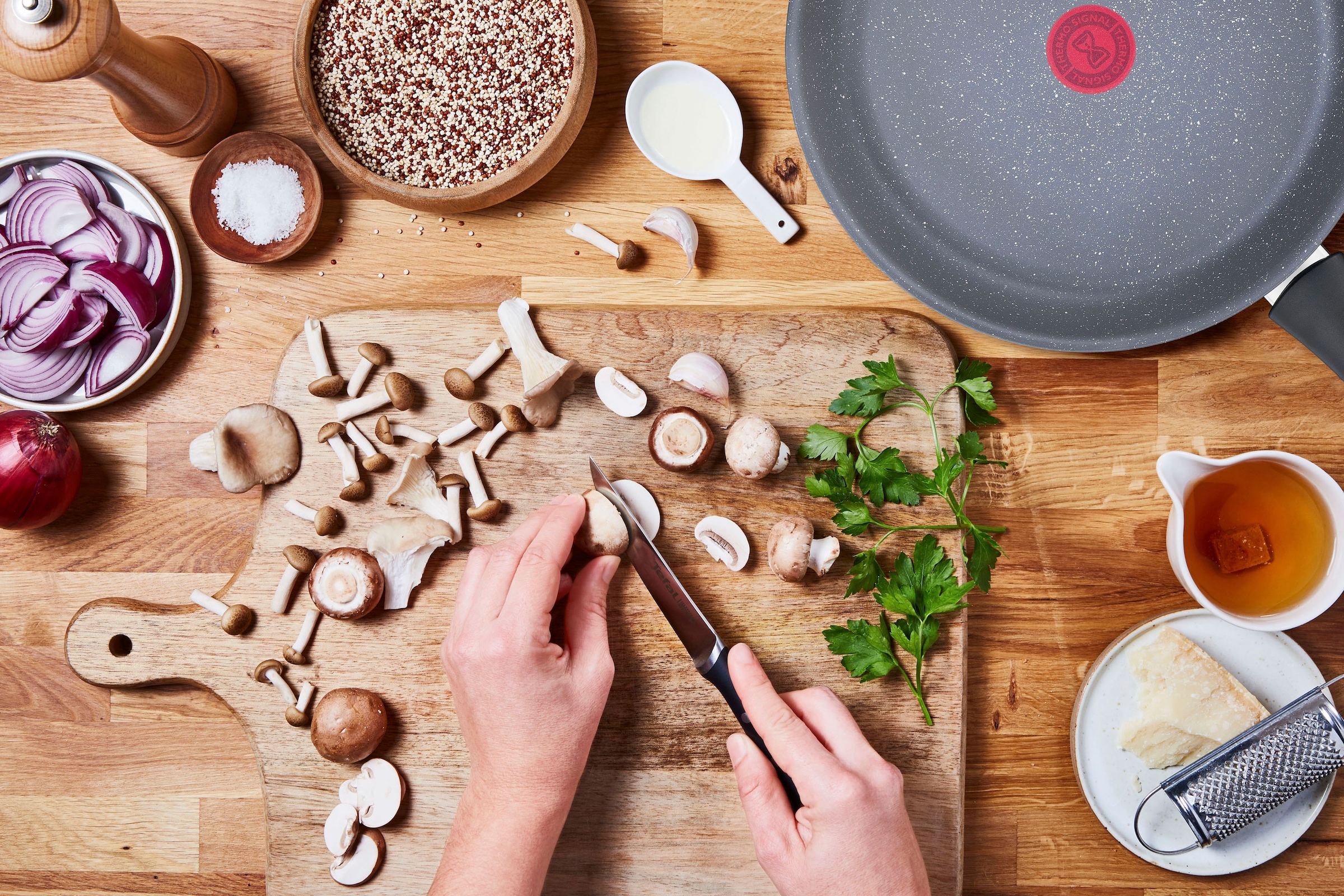 Tefal Bratpfanne »Healthy Chef«, Aluminium, (1 tlg.), Mineralia+ Versiegelung, Thermo-Signal, Induktion