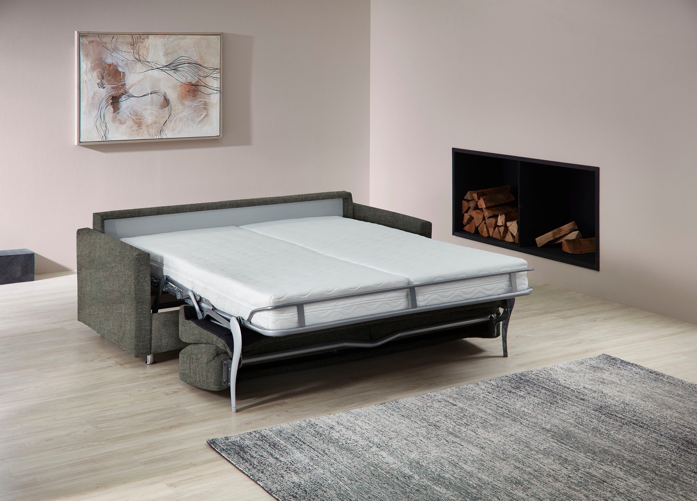 Bali Schlafsofa »JUNARA, Dauerschläfer mit zweigeteiltem Lattenrost«, 160er u. 180er Breite, 2 Matratzenvarianten