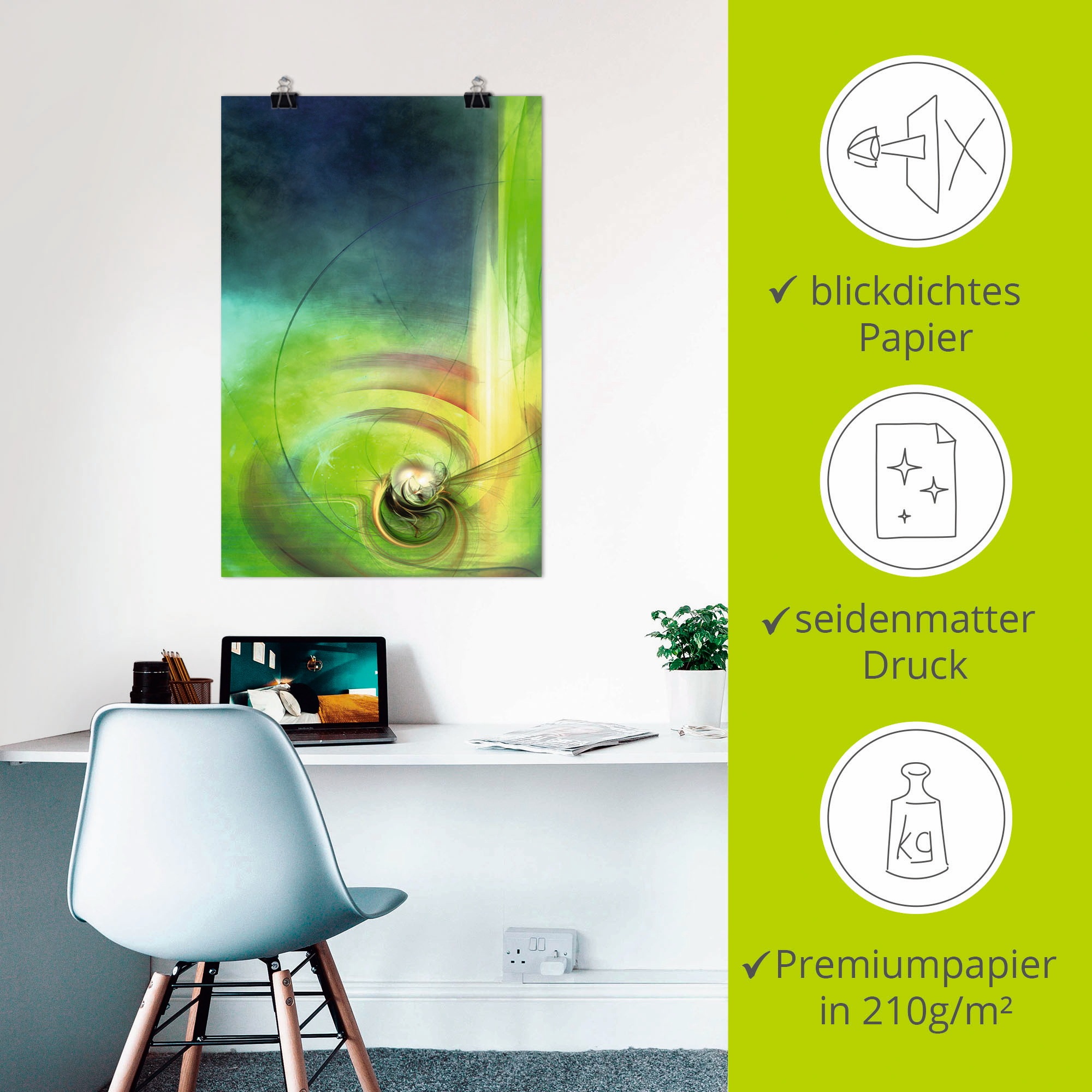Artland Wandbild »Abstraktes Spiel CB«, Muster, (1 St.), als Alubild, Outdoorbild, Poster in verschied. Größen