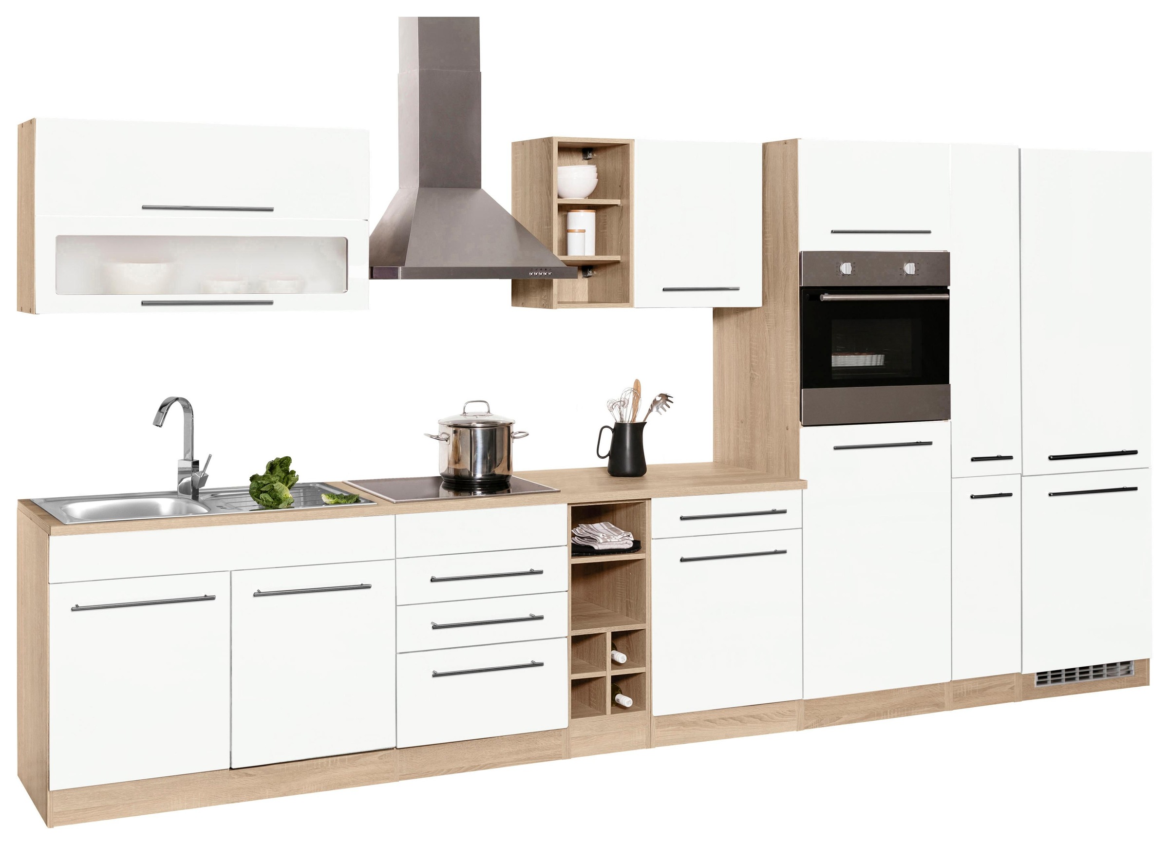 KOCHSTATION Küchenzeile »KS-Eton«, ohne E-Geräte, Breite 390 cm günstig online kaufen