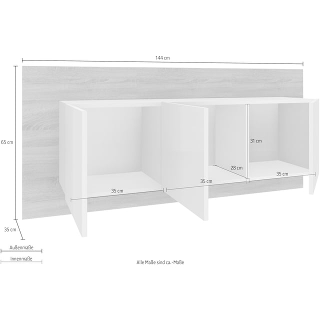 borchardt Möbel Lowboard »Sara«, Breite 144 cm auf Rechnung kaufen