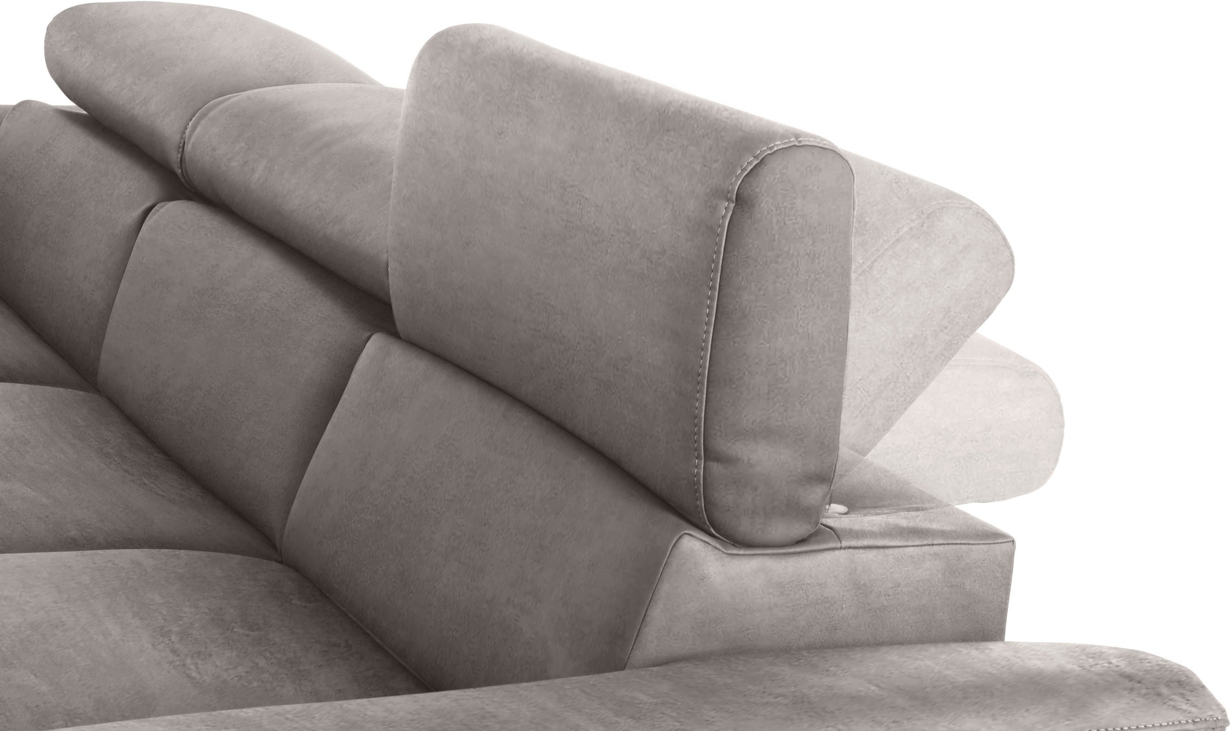 COTTA Polstergarnitur »Komaris L-Form«, (Set), Set bestehend aus: Ecksofa mit Kopfteilverstellung & Hocker