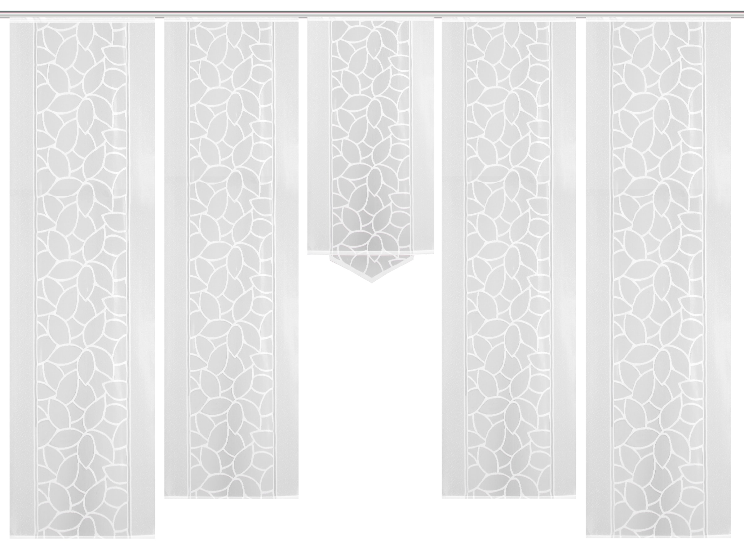 HOME WOHNIDEEN Schiebegardine »JENNA«, (5 St.), Schiebevorhang Jacquard Set, HxB: 245x57