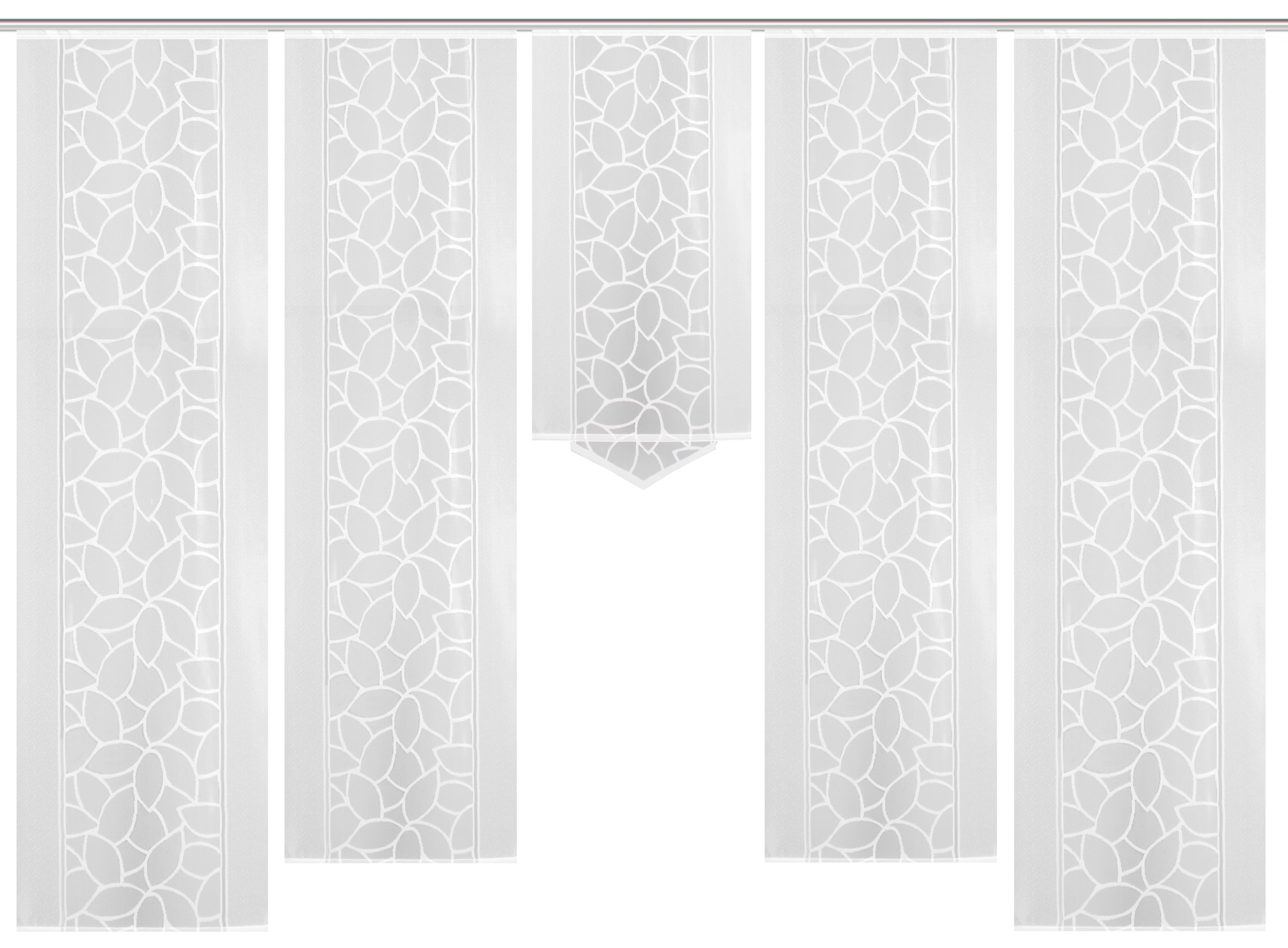 HOME WOHNIDEEN Schiebegardine »JENNA«, (5 St.), Schiebevorhang Jacquard Set günstig online kaufen