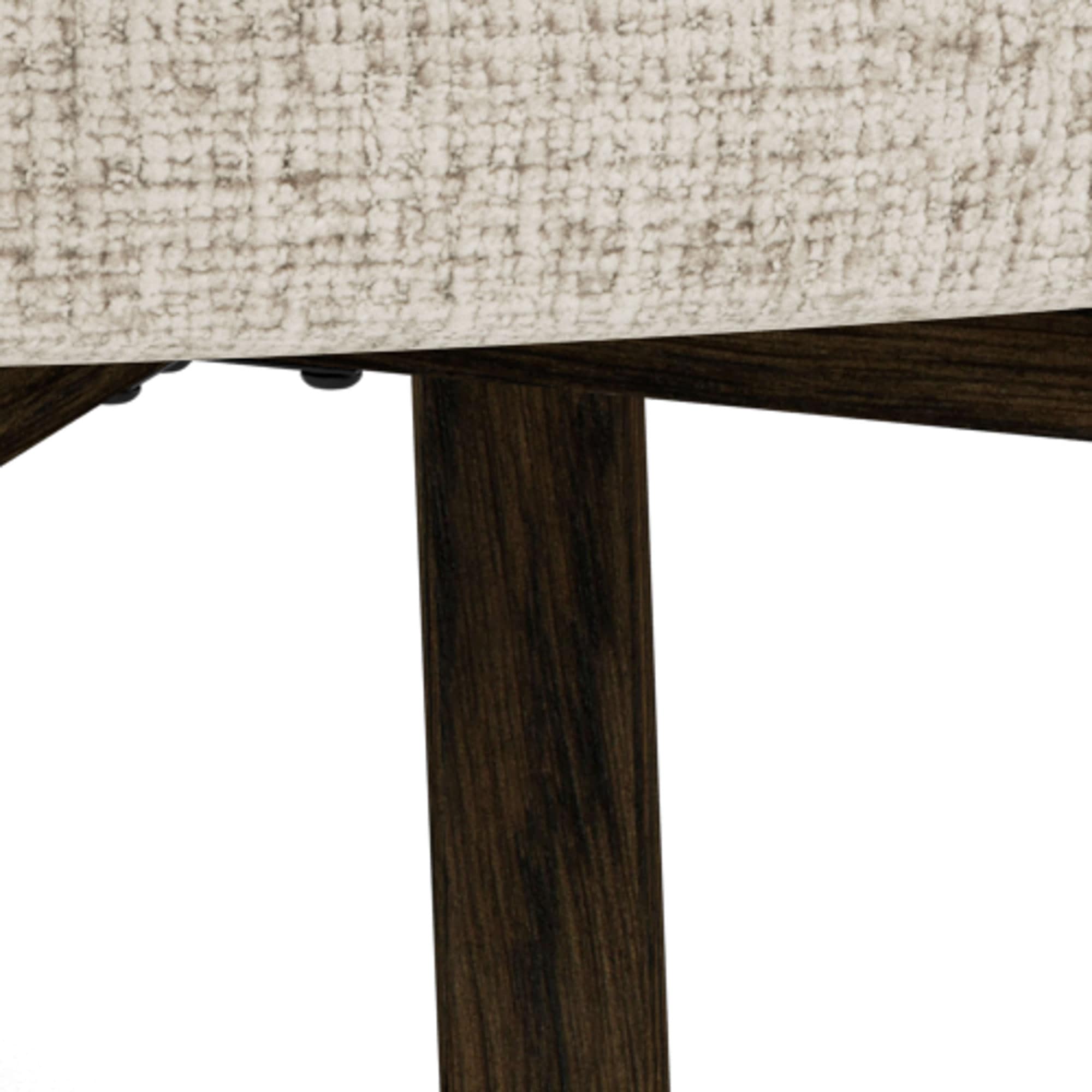 ACTONA GROUP Esszimmerstuhl »Polsterstuhl« (Set) 2 Stk.Stuhl, beiger Stoff, Armlehnen, Polsterung, runde Eichenbeine, FSC™