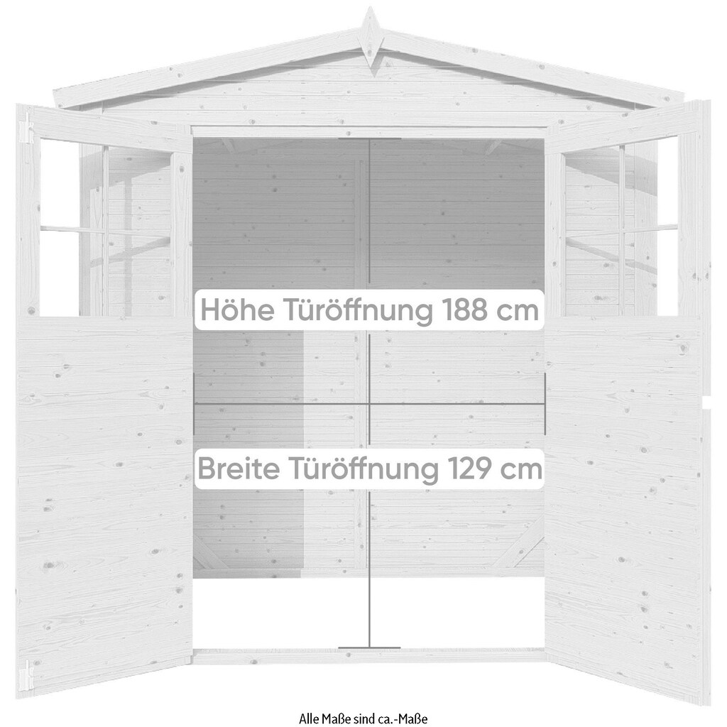 KONIFERA Gartenhaus »Alto 3 Fineline Satteldach«