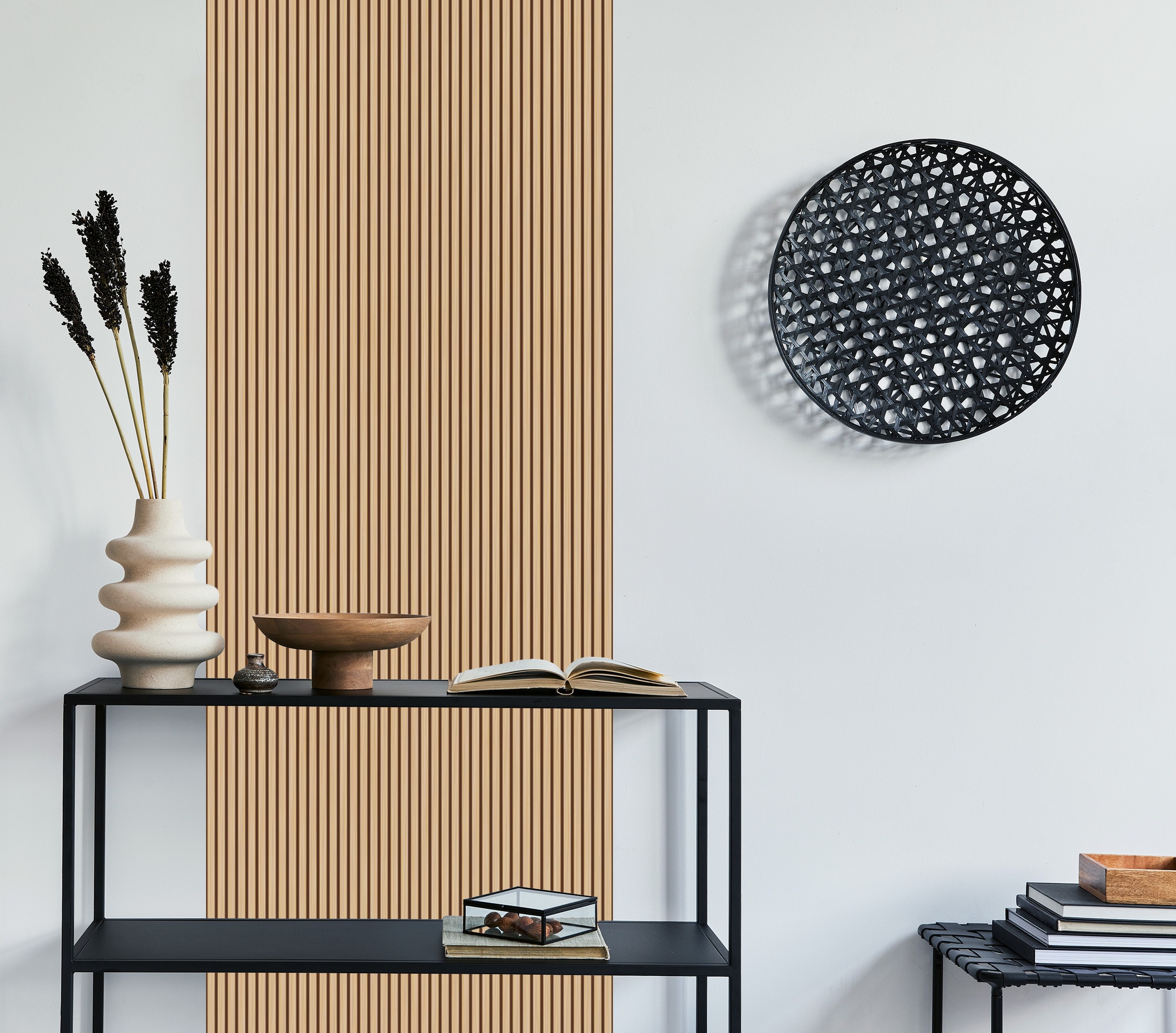 queence Fototapete »Paneele in Holzoptik« 3D-Optik   Holz   bedruckt   clea günstig online kaufen