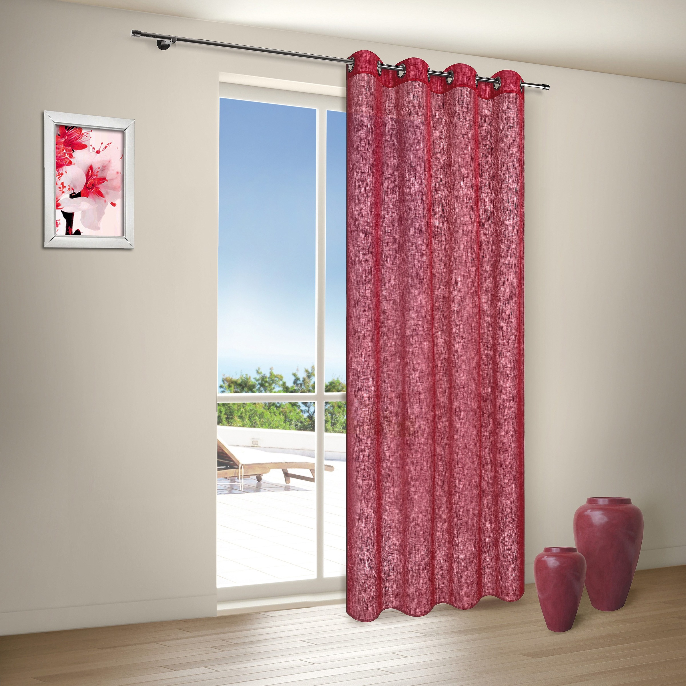 Happy Home Vorhang »MIRANDA«, (1 St.), HxB: 235x140, halbtransparent auf  Raten bestellen