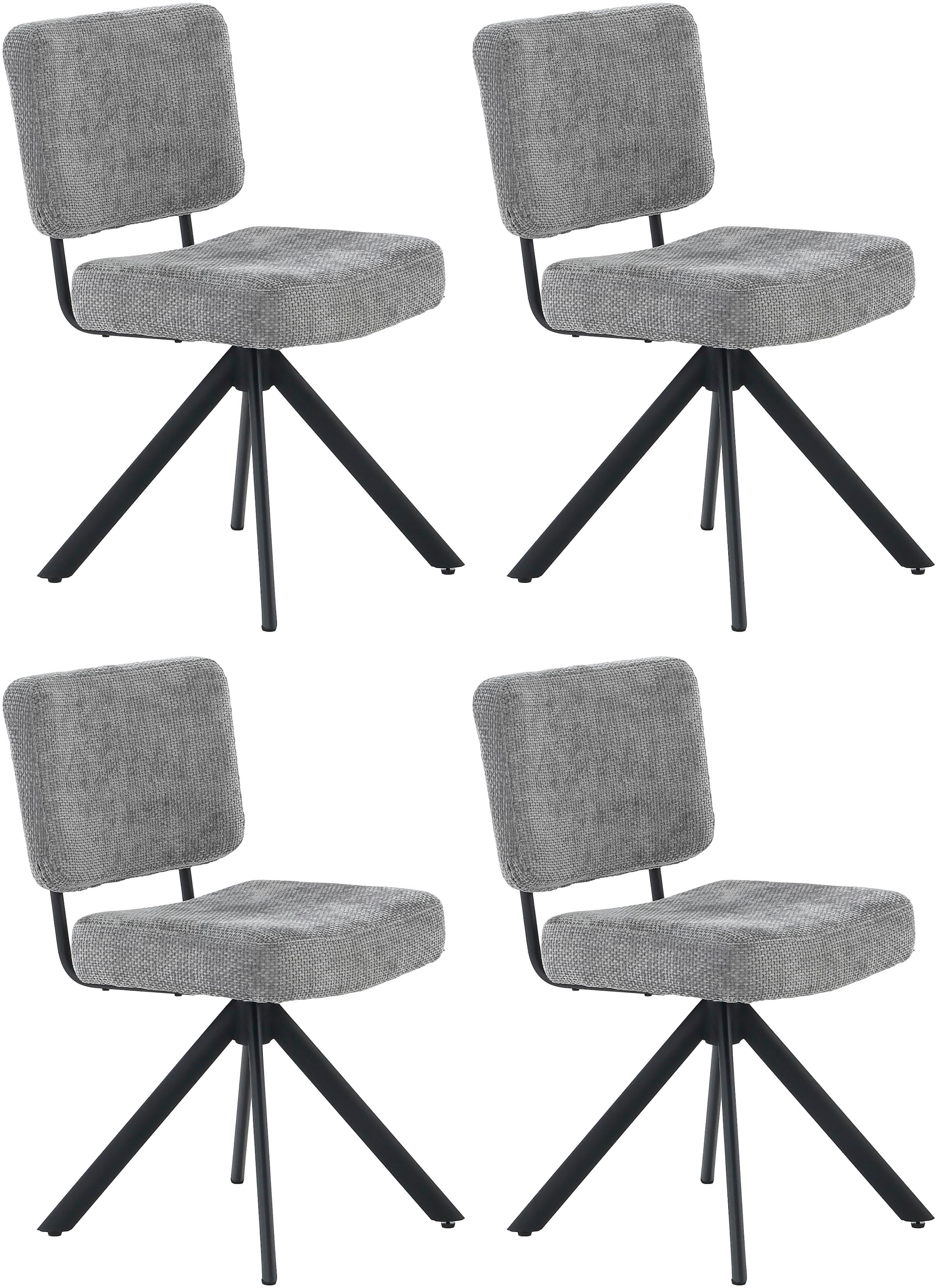 Jockenhöfer Gruppe Drehstuhl »Gloria (Set, 4 St.)«, (Set), 4 St., Chenille, günstig online kaufen