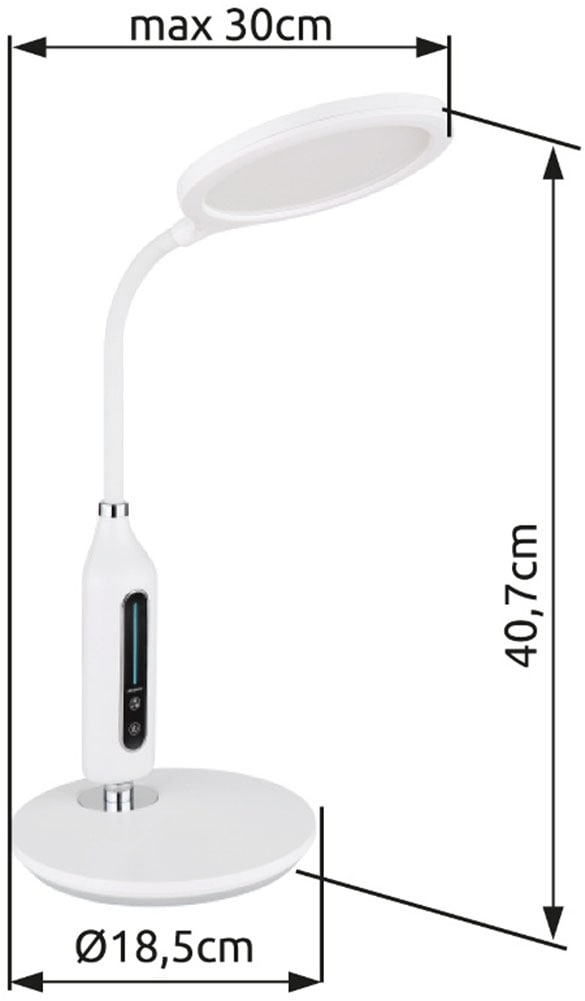 GLOBO LIGHTING LED Tischleuchte »FRUGGY«, Leuchtmittel LED-Modul | LED fest integriert, Tischlampe/Arbeitszimmer/Bürotischleuchte/Flexo/Touch Ein/Aus