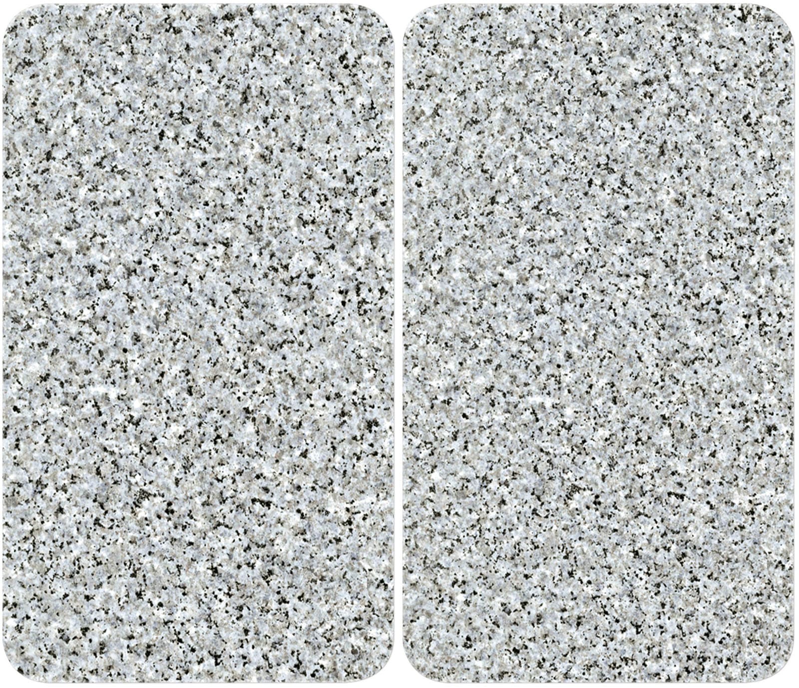 WENKO Herd-Abdeckplatte »Universal Modell Granit«, (Set, 2 tlg.), Herdabdeckung für alle Herdarten, kratzfest, mit rutschfesten Füßen