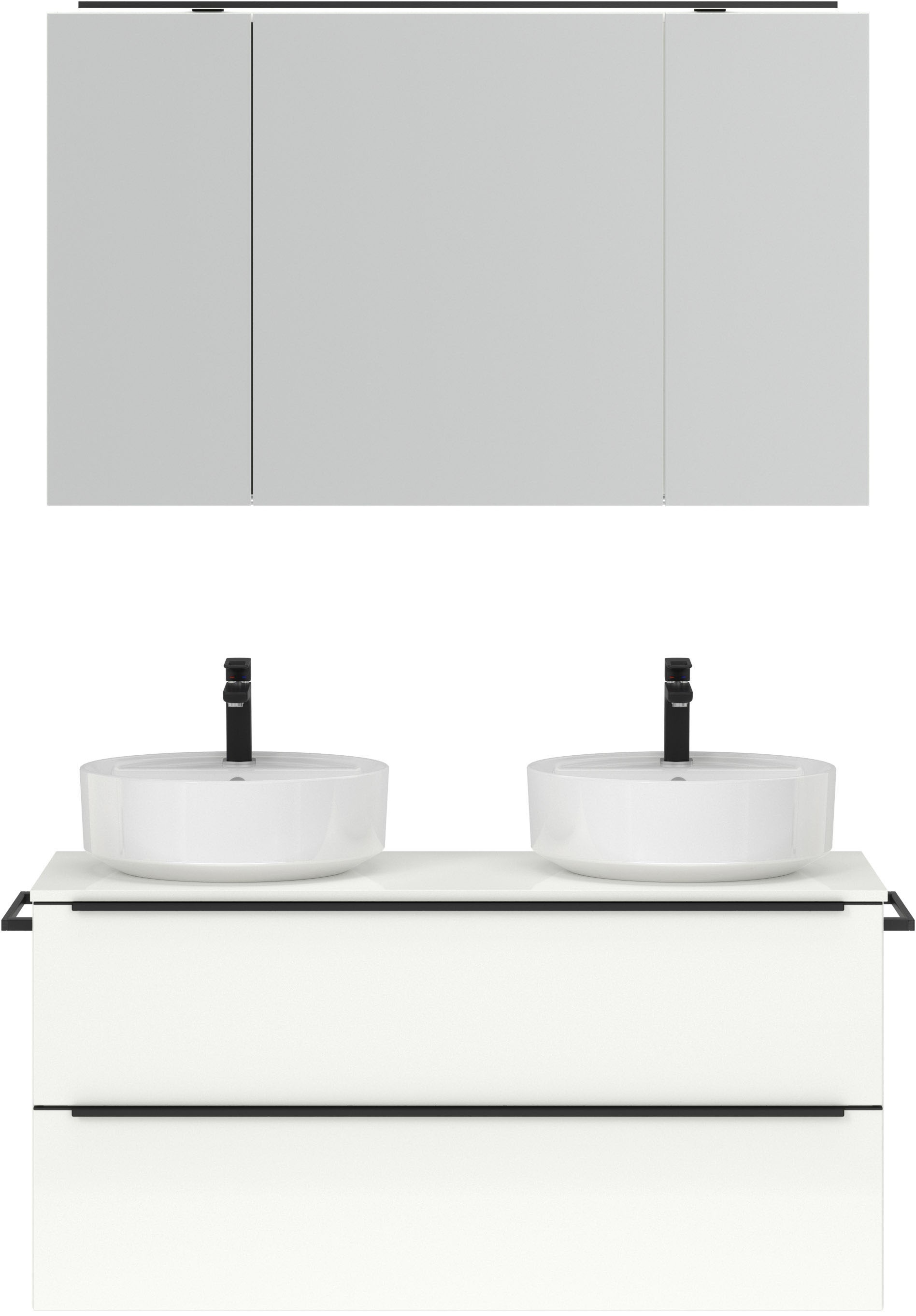 nobilia® Badmöbel-Set »Alvene« vormontiert, mit Soft-Close, 2 Stk. tlg. günstig online kaufen