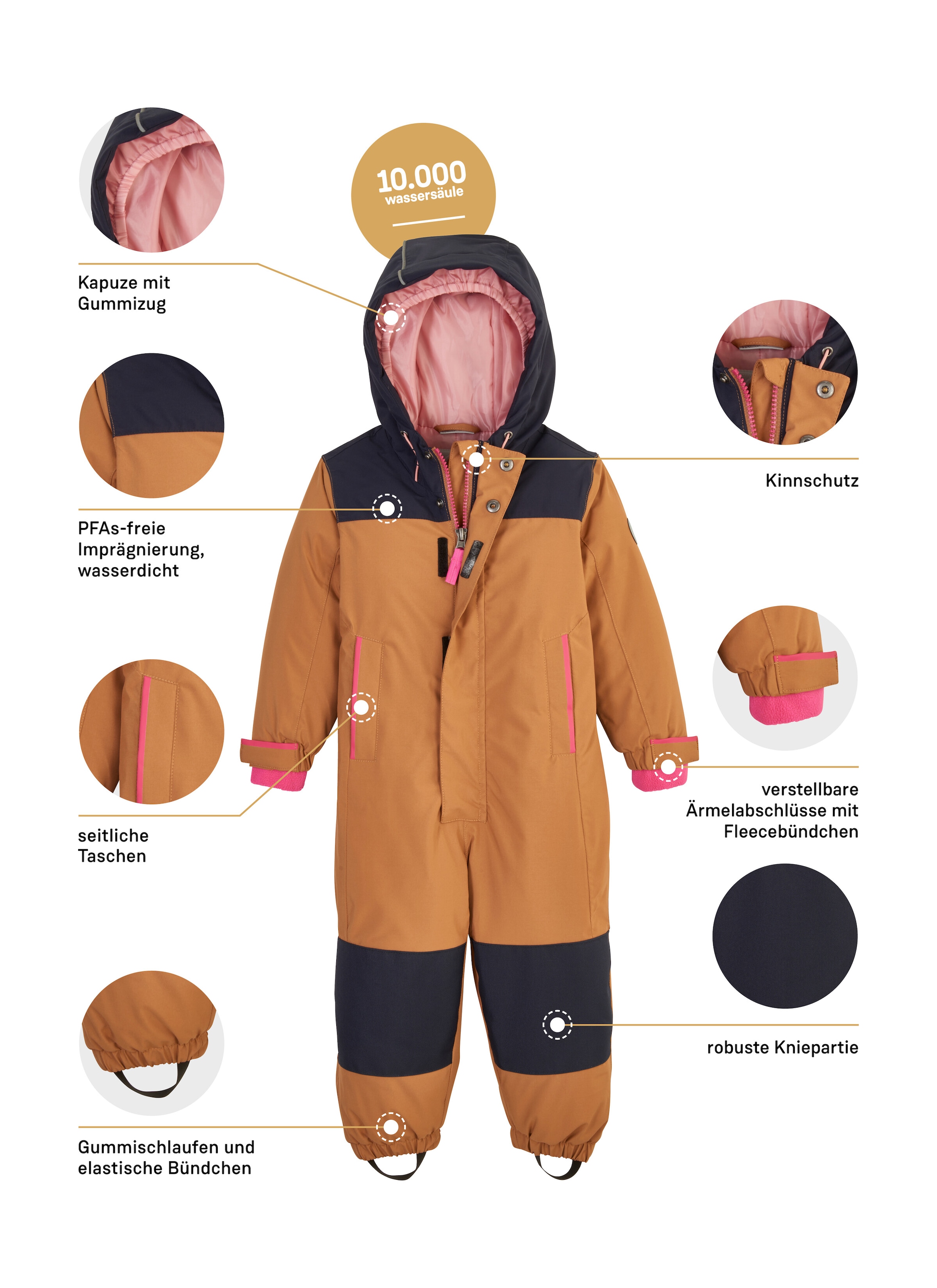 first instinct by killtec Overall »FIOW 11 MNS ONPC« Wasserdichter Overall mit 10.000 mm Wassersäule und Reflexdetails