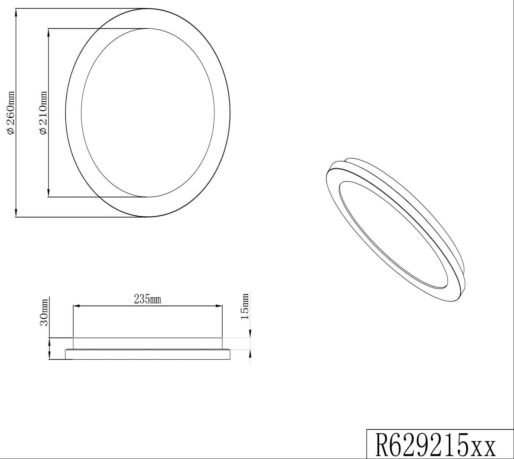 REALITY Leuchten LED Deckenleuchte »Camillus«, 1 flammig, Leuchtmittel LED-Board | LED fest integriert, matt, weiß, Switch Dimmer, warmweiß 3000 K, Badezimmer geeignet, IP45