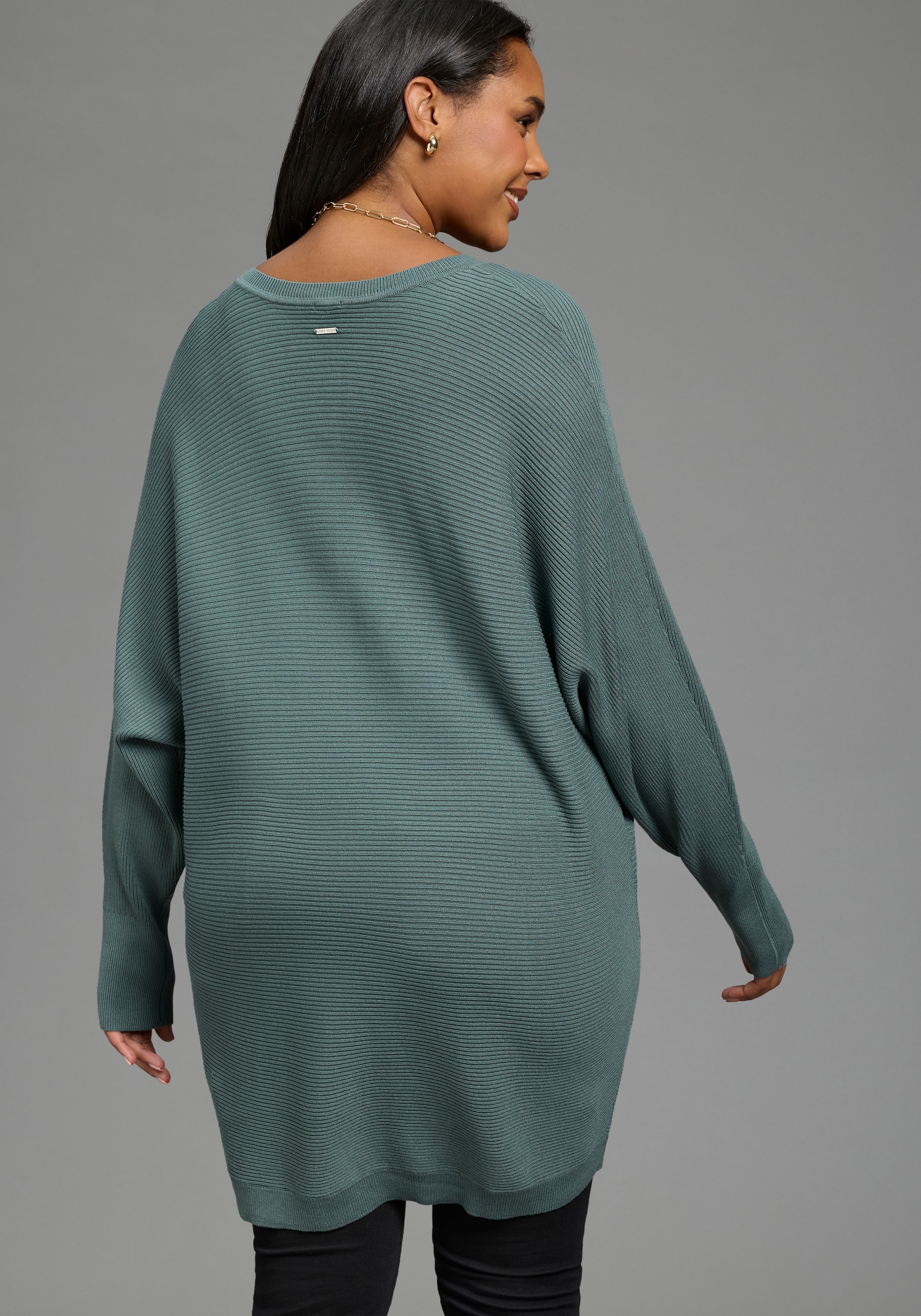 Laura Scott CURVE Strickpullover »Große Größen« mit Rippstrick, lässige Passform, auch in großen Größen