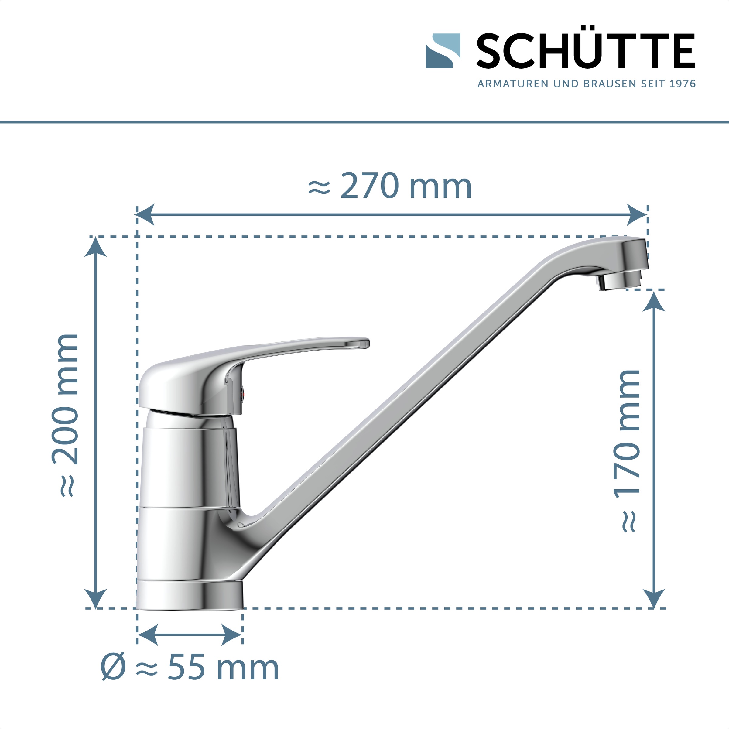 Schütte Spültischarmatur »GRANDE« 360° schwenkbar, geräuscharme Kartusche, Marken-Mischdüse