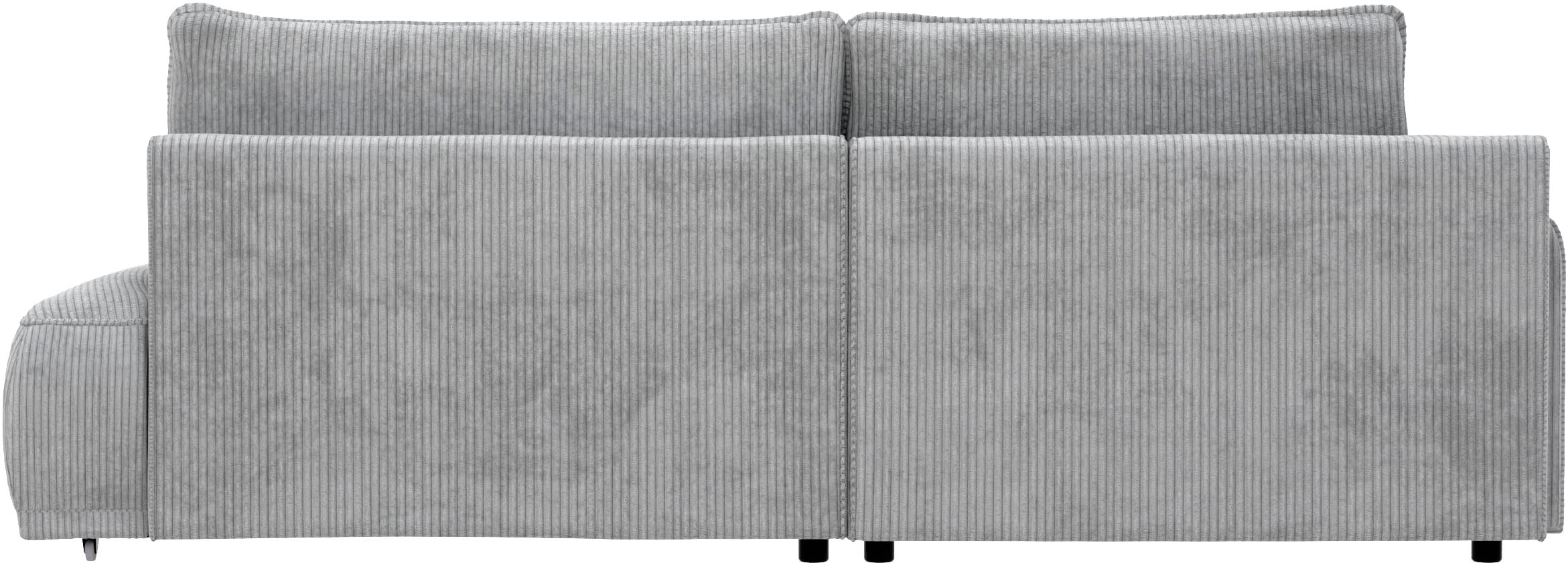 TRENDMANUFAKTUR Ecksofa »Fordon II, Schlafsofa mit Bettkasten, Couch in L-Form, Breite 250 cm«, in Cordstoff HYPER, betongrau, Armlehne links