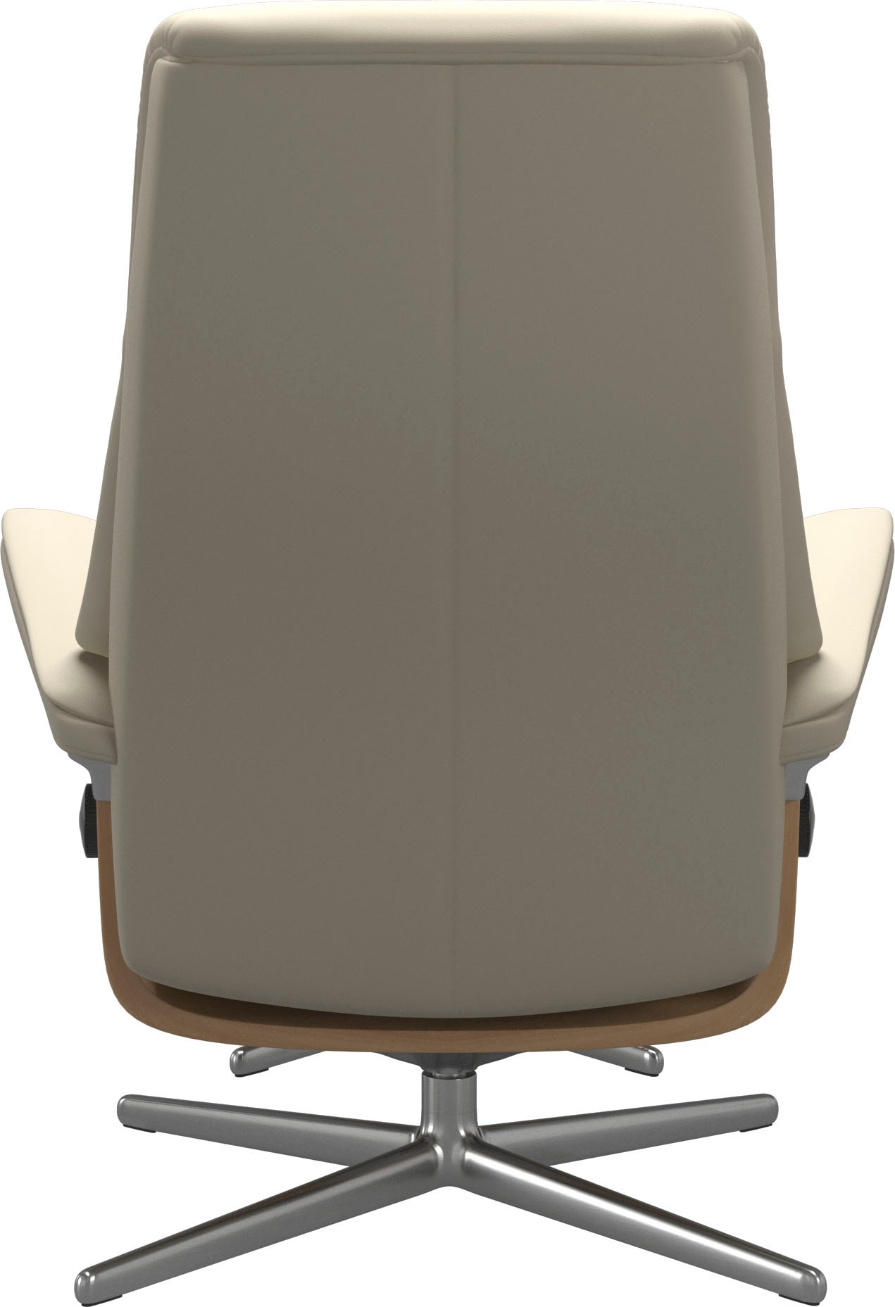 Stressless® Relaxsessel »View«, (Set, Relaxsessel mit Hocker), mit Hocker, mit Cross Base, Größe S, M & L, Holzakzent Eiche