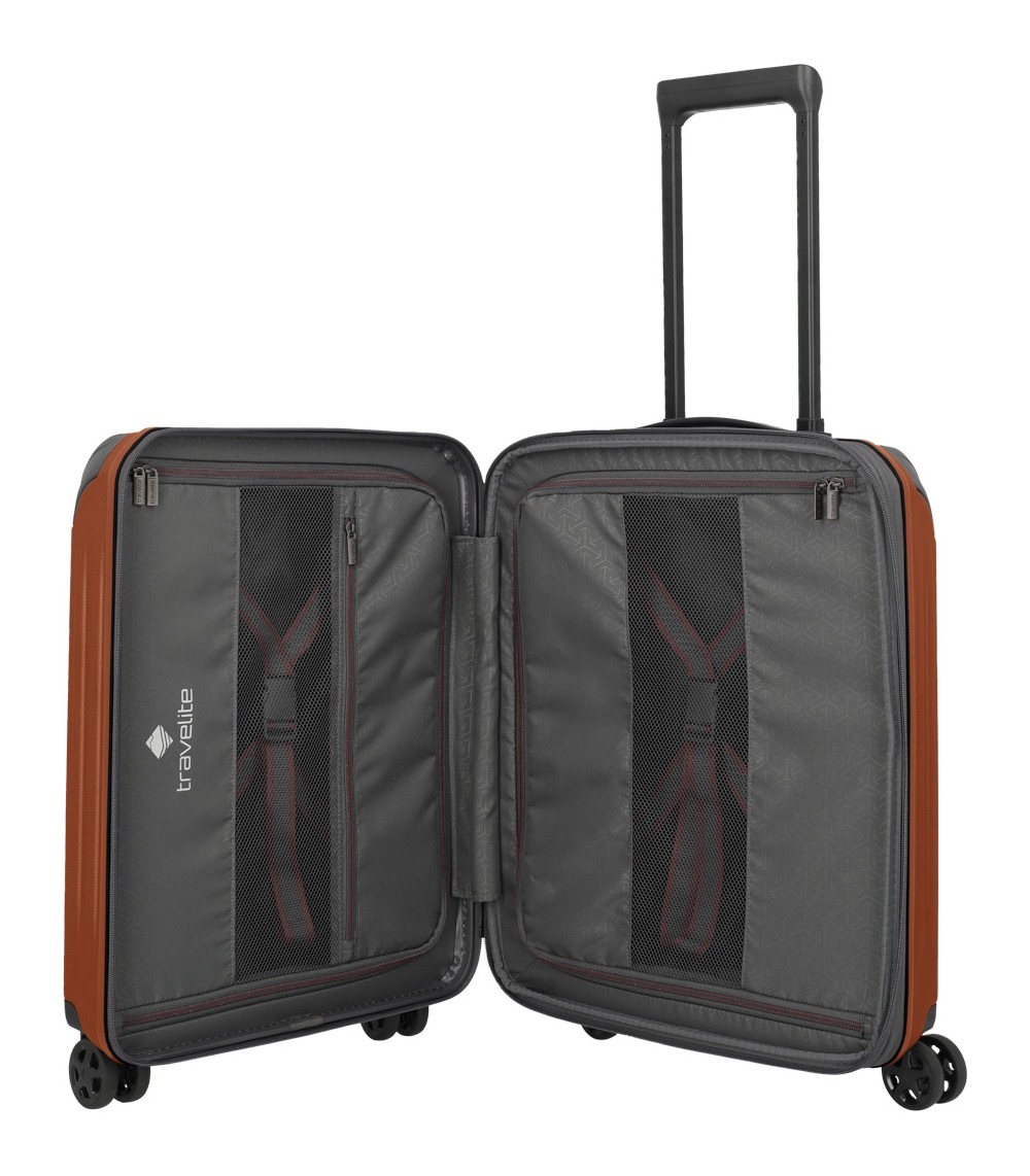 travelite Hartschalen-Trolley »DYNAMIIC, verschiedene Größen und Farben«, 4 Rollen, Hartschalen-Koffer auch in XL ABS Volumenerweiterung bei S+/M/L