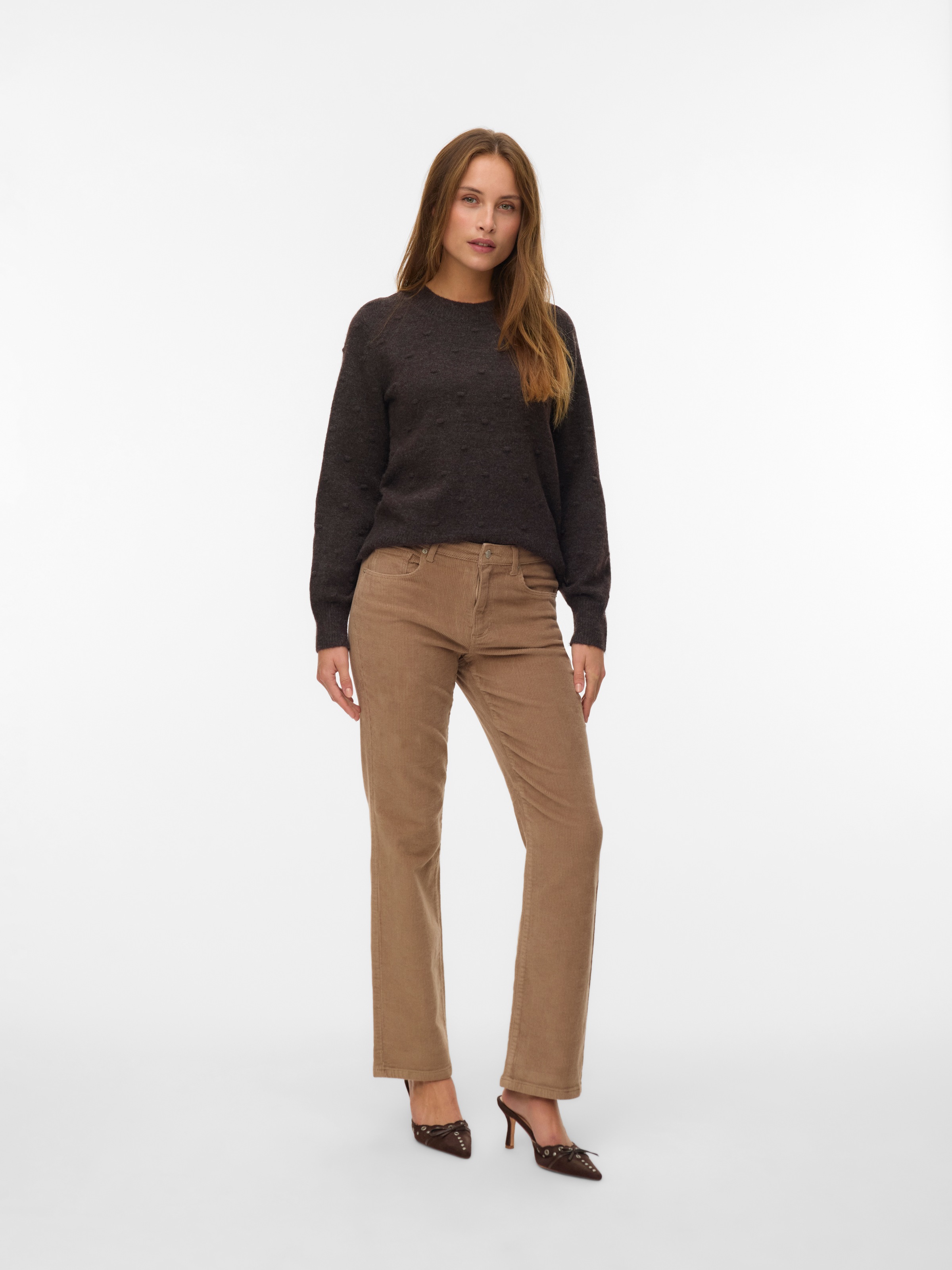 Vero Moda Rundhalspullover »VMFRANCESCA LS O-NECK PULLOVER BOO«