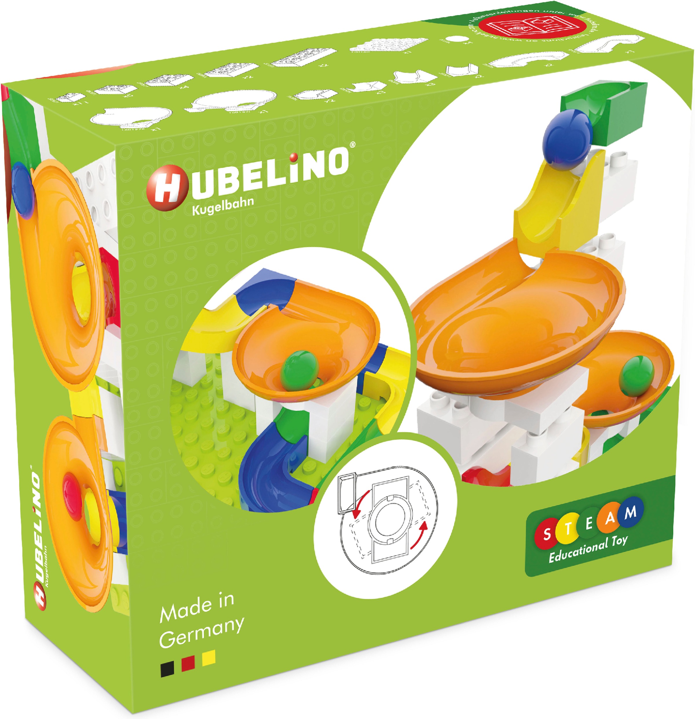 HUBELINO Kugelbahn-Bausatz »Kugelbahn Trichter Erweiterung«, (44 tlg.), Made in Germany