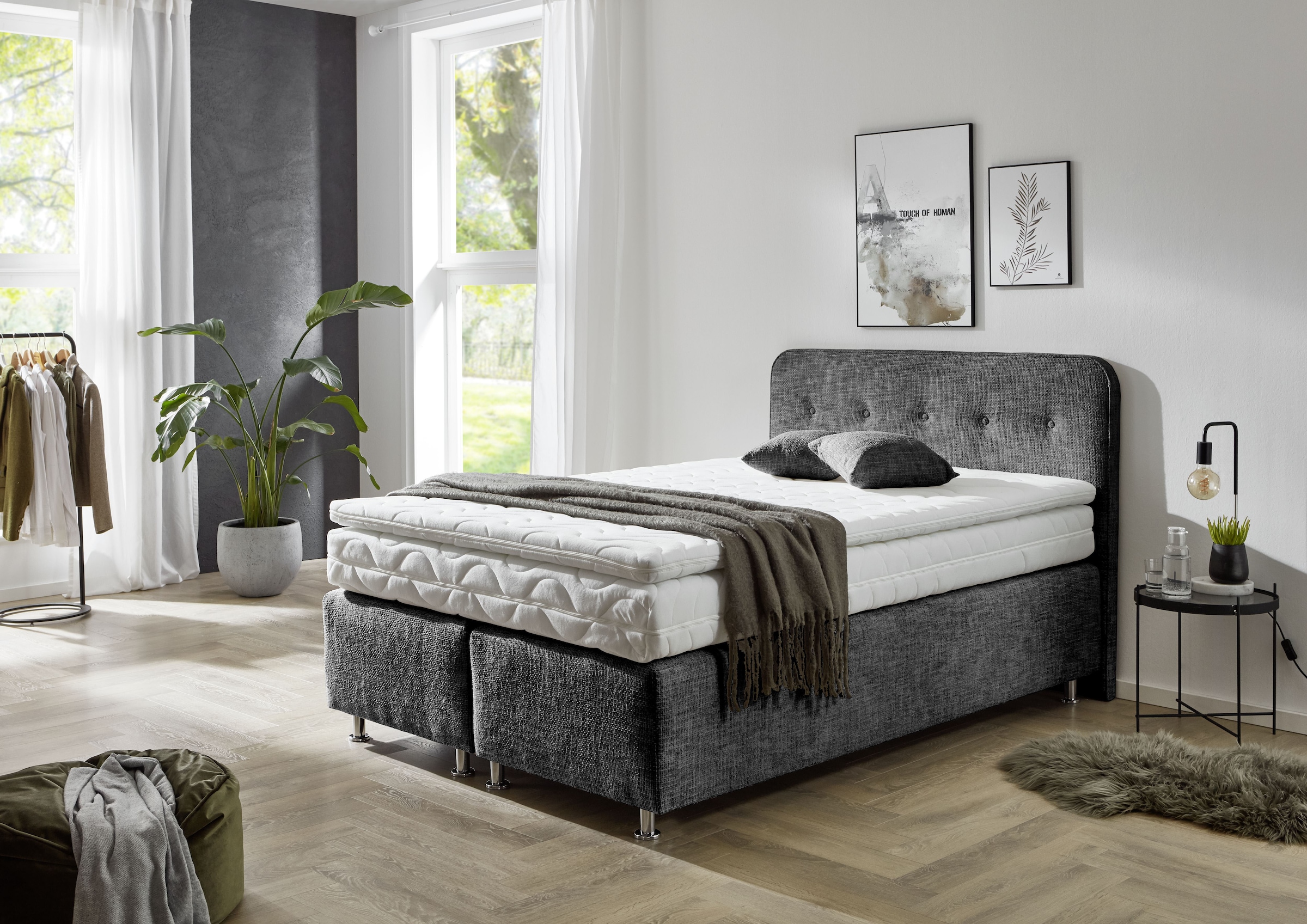 Westfalia Schlafkomfort Boxspringbett »Sapporo«, Inkl. Zierkissen, wählbar günstig online kaufen