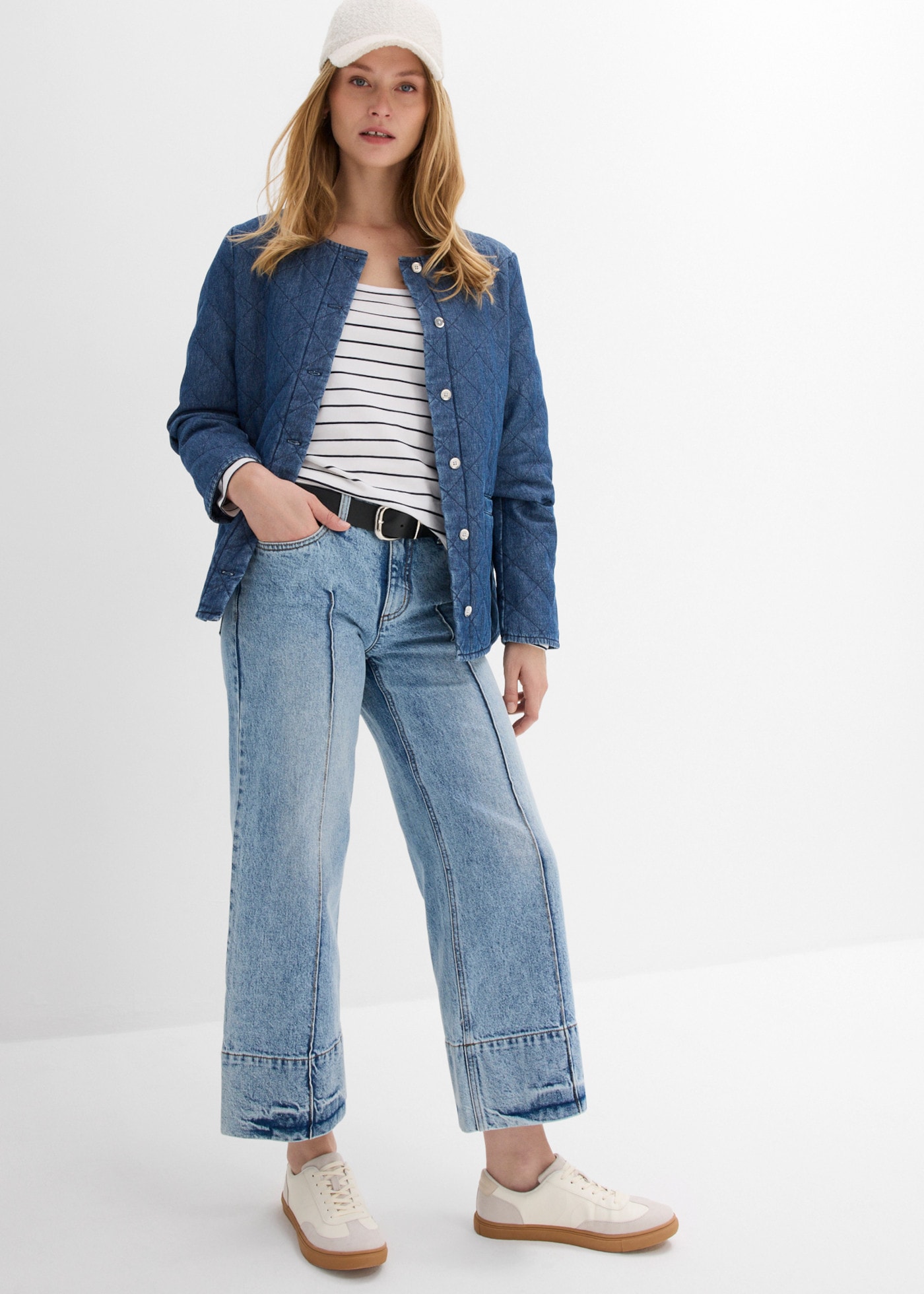 bonprix 7/8-Jeans lockere Passform, verkürztes Bein, mit Elasthan-Anteil, aus Baumwolle