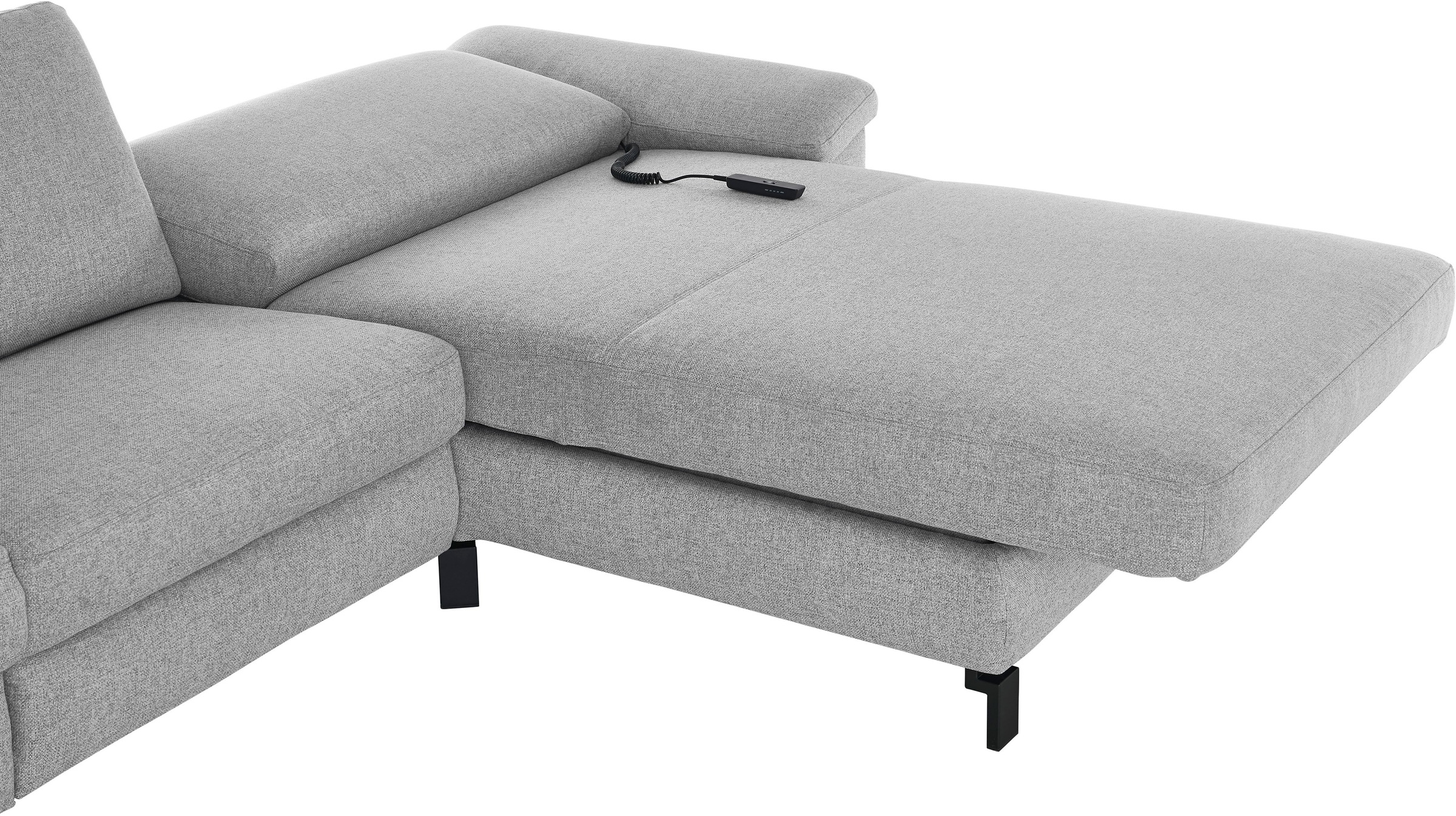 3C Candy Ecksofa »Mainau L-Form«, Relaxfunktion im 1,5-Sitzer, motorische Schlaffunktion in Longchair