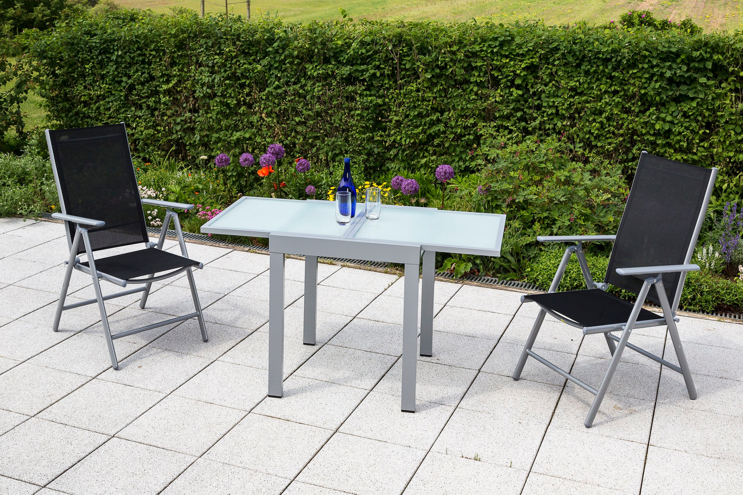 MERXX Balkonset »Amalfi«, mit ausziehbarem Tisch: 65/ 130 cm