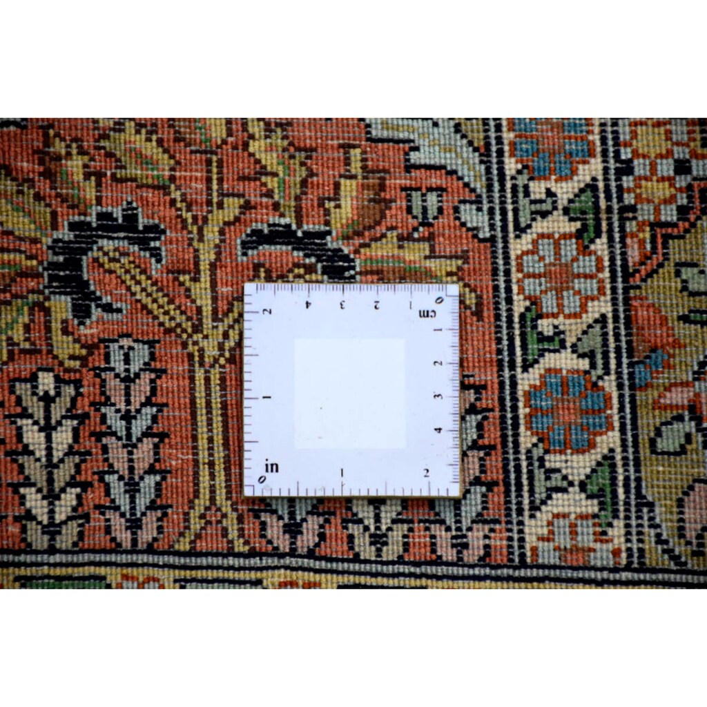 Kayoom Seidenteppich »Hamadan 8467«, rechteckig, 10 mm Höhe, Einzelstück mit Zertifikat, Wohnzimmer