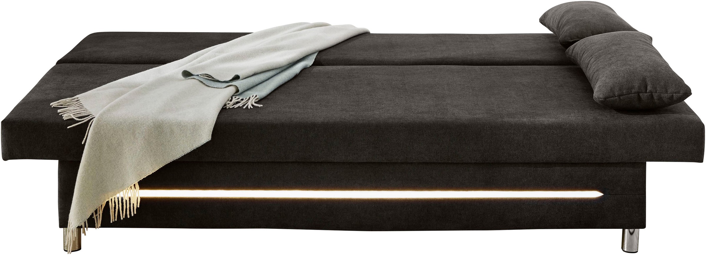 Jockenhöfer Gruppe Schlafsofa »Sunrise, mit dimmbarer LED-Beleuchtung«, Gästebettfunktion, Stauraum/Bettkasten, mit Kissen