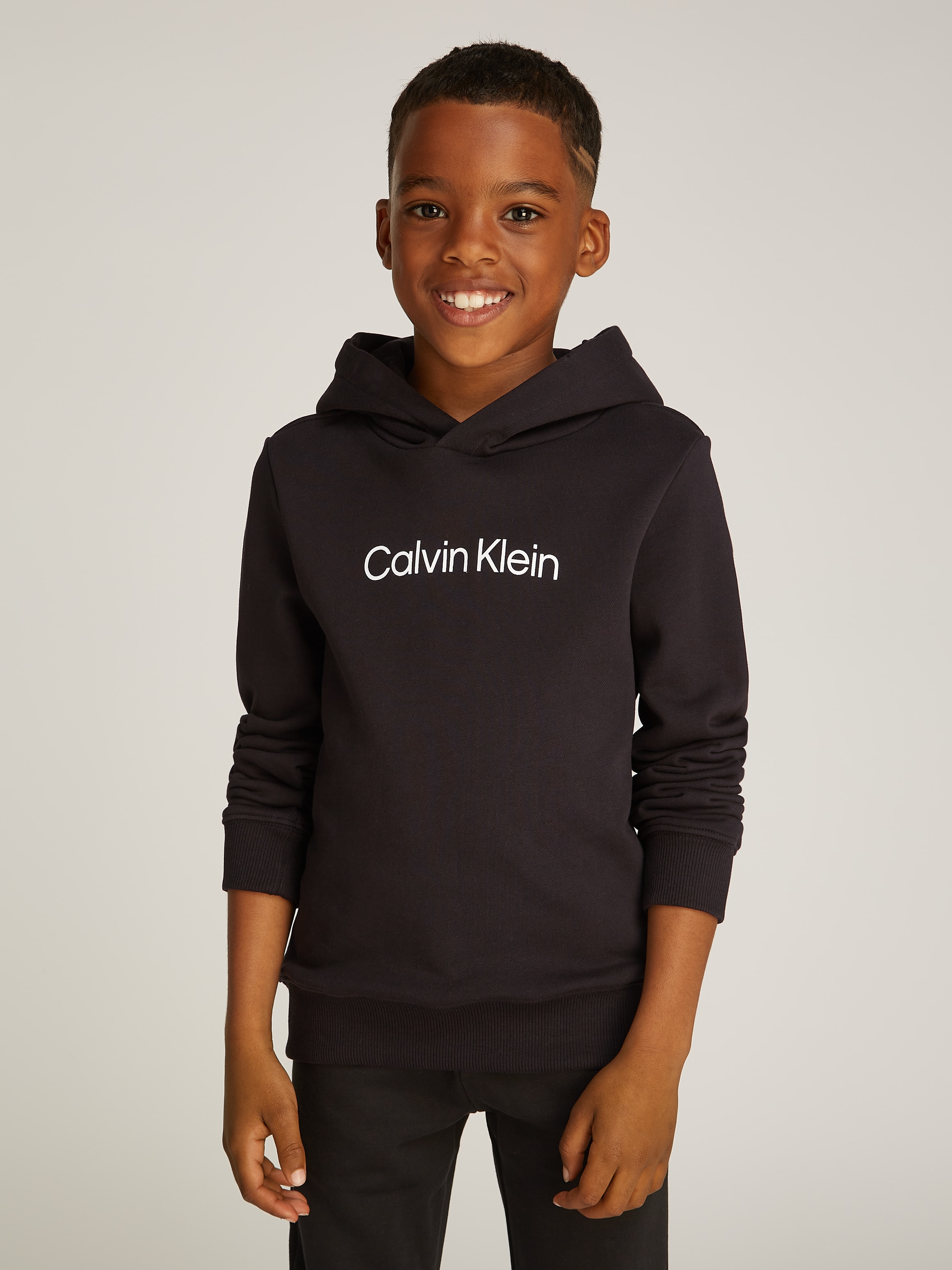 Calvin Klein Jeans Kapuzensweatshirt »Inst. Logo Reg. Terry Hoodie«, für Kinder bis 16 Jahre und mit Logoschriftzug
