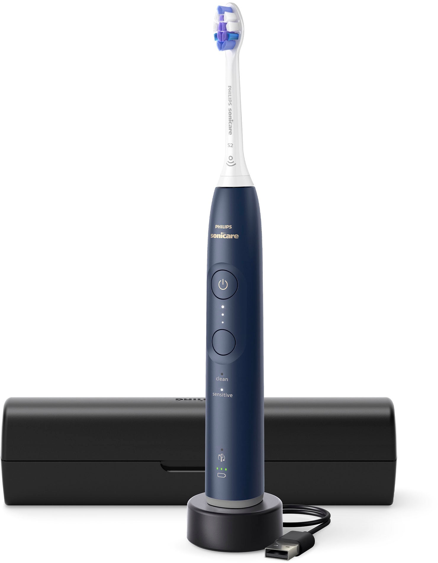 Philips Sonicare Elektrische Zahnbürste »Series 6100«, 1 St. Aufsteckbürsten, mit Andruckkontrolle, 2 Putzeinstellungen und 3 Intensitätsstufen