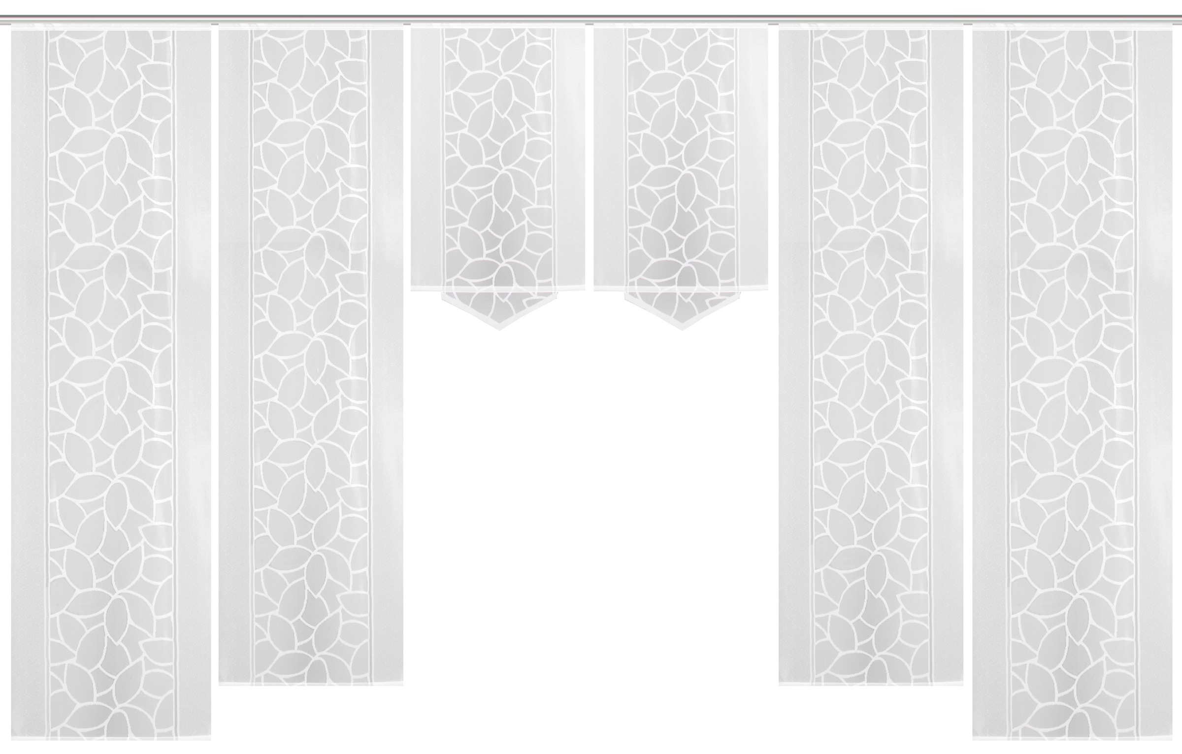 HOME WOHNIDEEN Schiebegardine »JENNA«, (6 St.), Schiebevorhang Jacquard Set günstig online kaufen