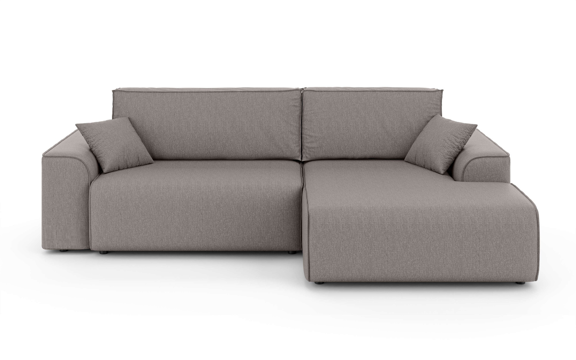 Home affaire Ecksofa »Santenay mit Bettfunktion und Bettkasten, Maße: B/T/H 266/164/90 cm«, L-Form mit Wellenfederung, Schlaffläche: 140x213 cm, auch in Cord
