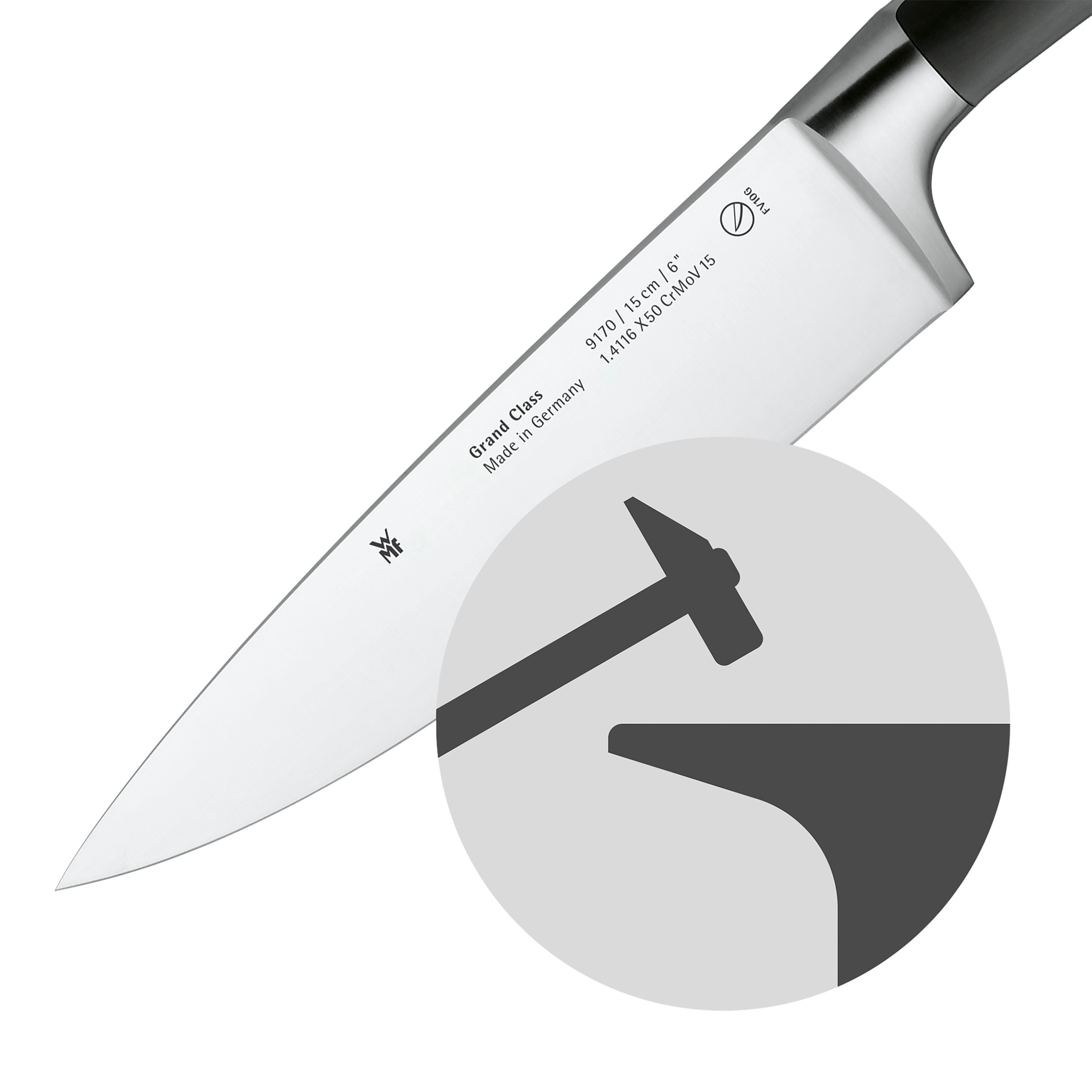 WMF Kochmesser »Grand Class«, (1 tlg.), langanhaltende Schärfe, handgeschmi günstig online kaufen