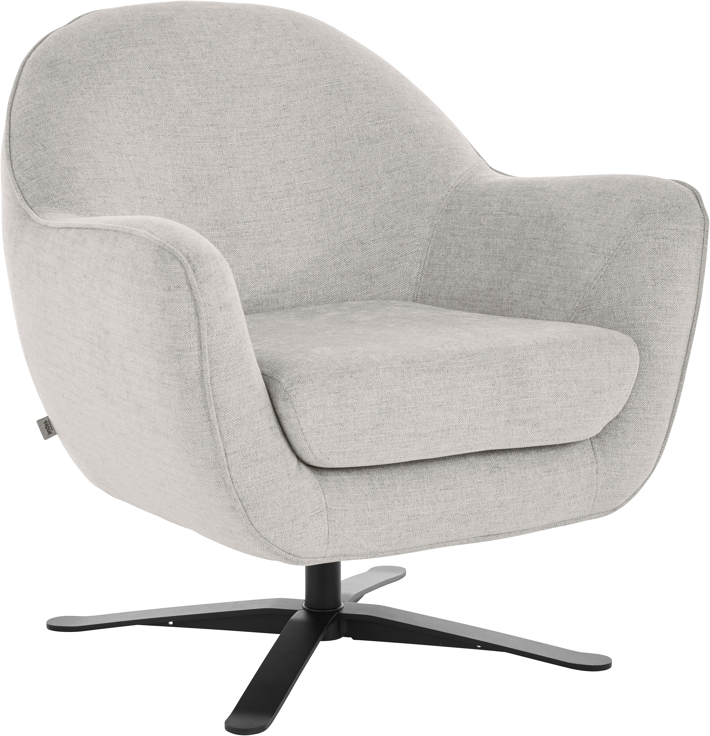 andas Drehsessel »Stavre, Loungesessel mit Drehfunktion«, in moderner Optik, mit elegantem Drehfuß