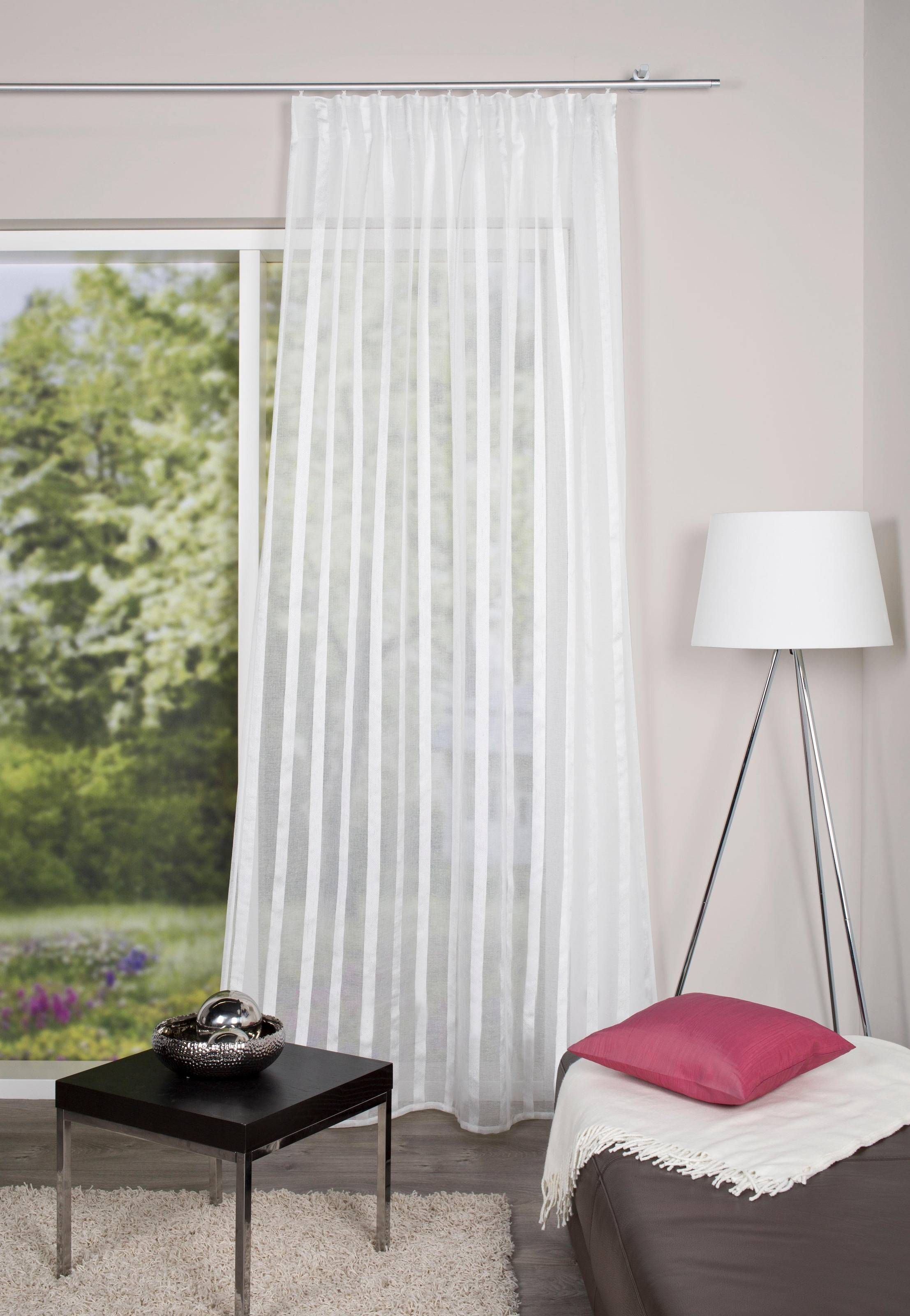 HOME WOHNIDEEN Gardine »EIKE«, (1 St.), HxB: 245x140, KOMBIBANDSCHAL LÄNGSS günstig online kaufen