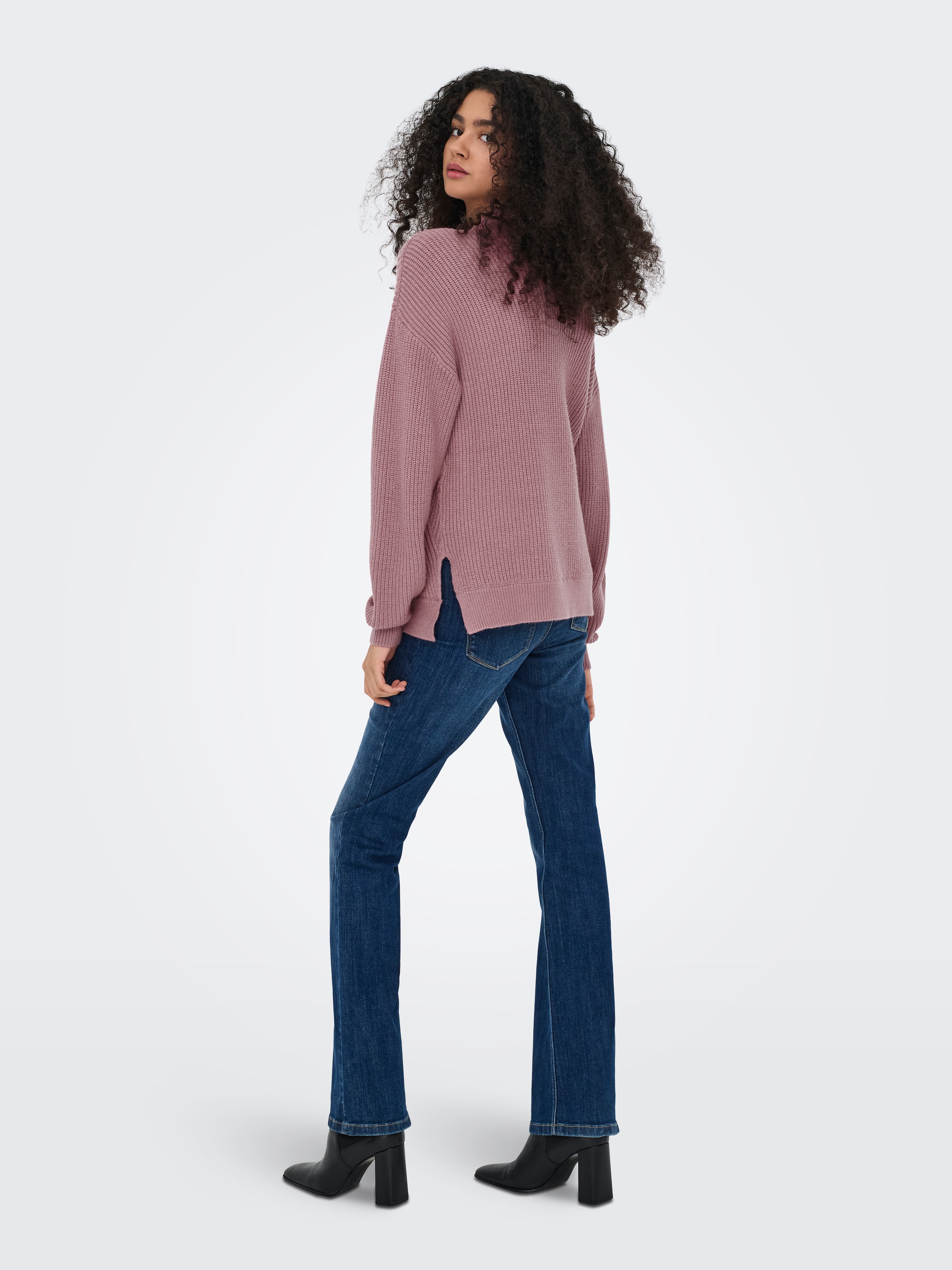 ONLY Strickpullover »ONLNELI LS HIGHNECK RIB PULLOVER EX KNT«