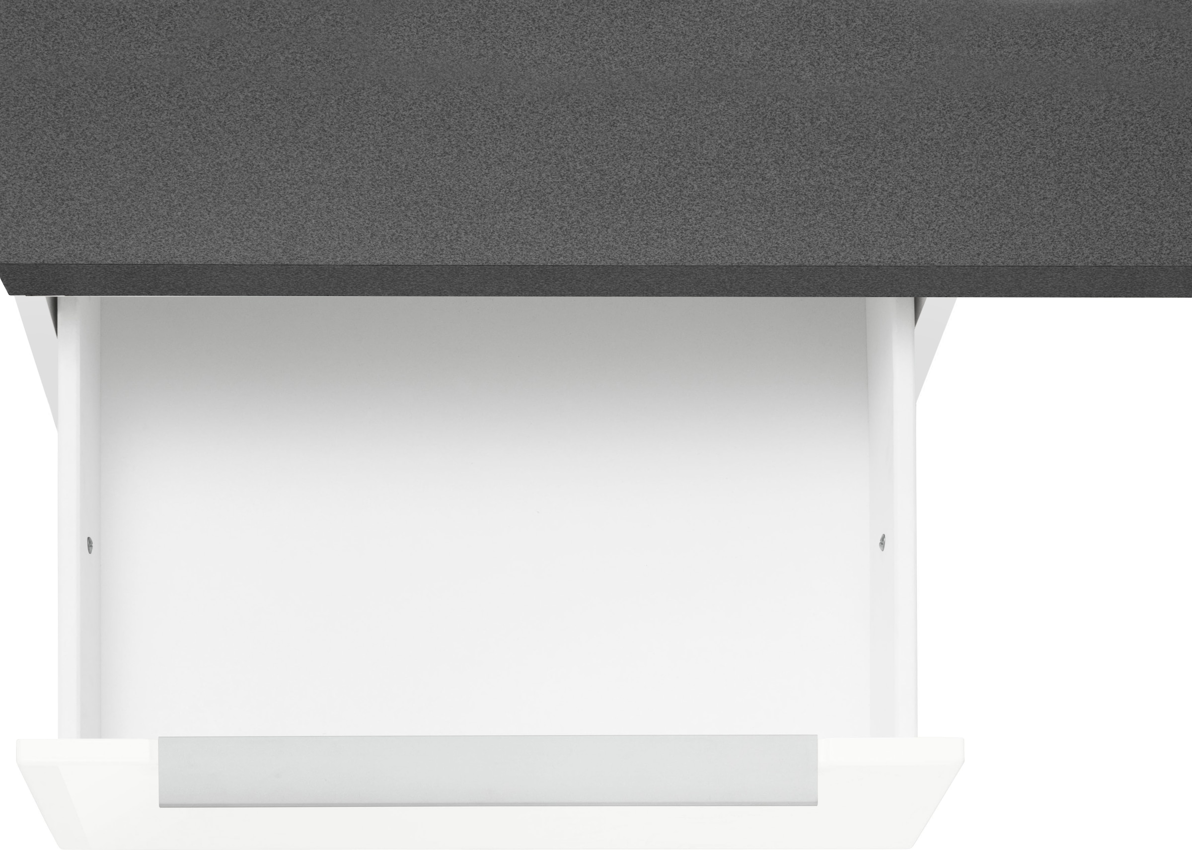 KOCHSTATION Küchenzeile »KS-Brindisi«, Breite 220 cm, wahlweise mit E-Geräten, mit MDF-Fronten und Regal