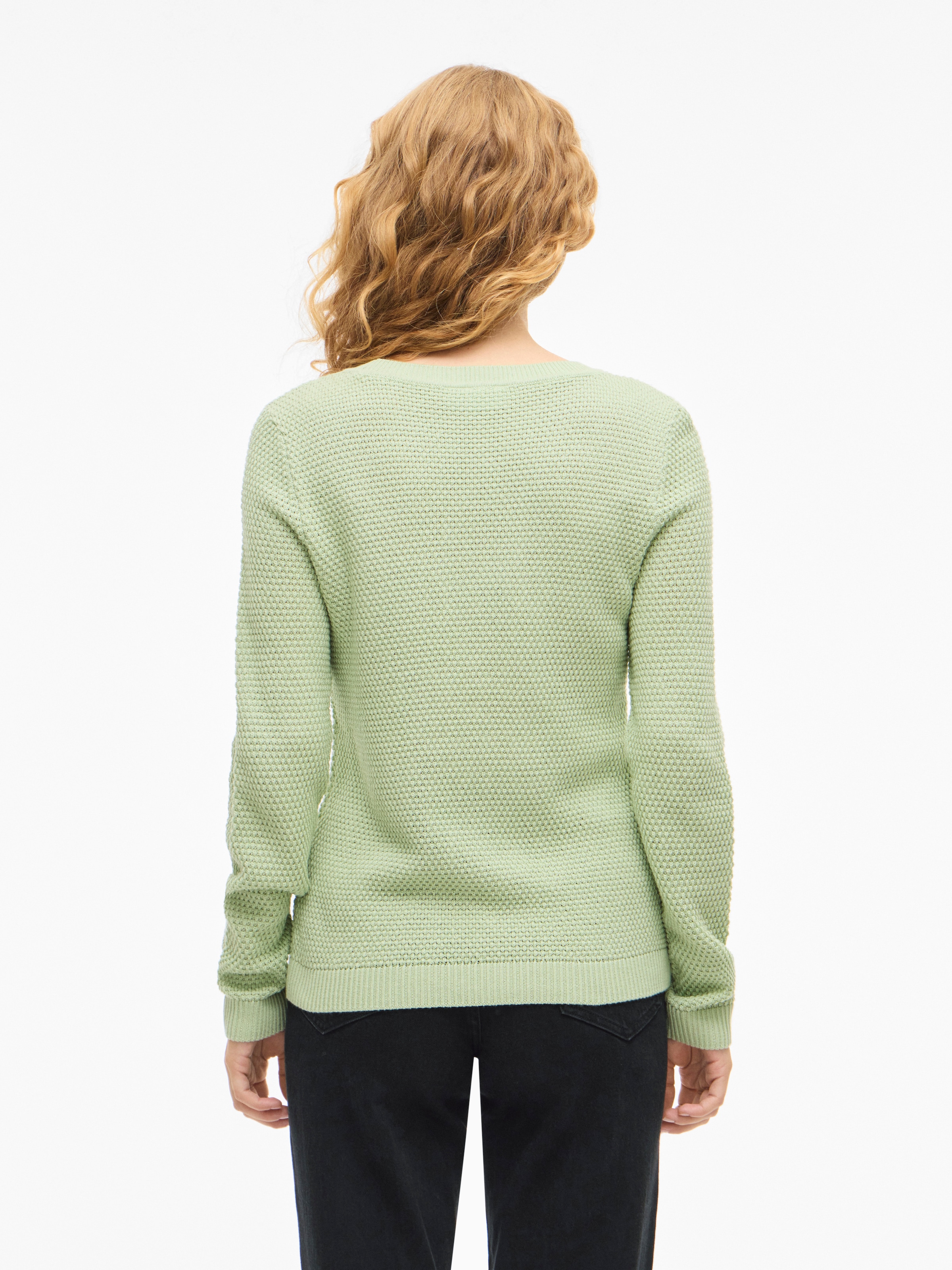 Vila Rundhalspullover »VIDALO O-NECK L/S KNIT TOP- NOOS« Baumwolle, regular fit