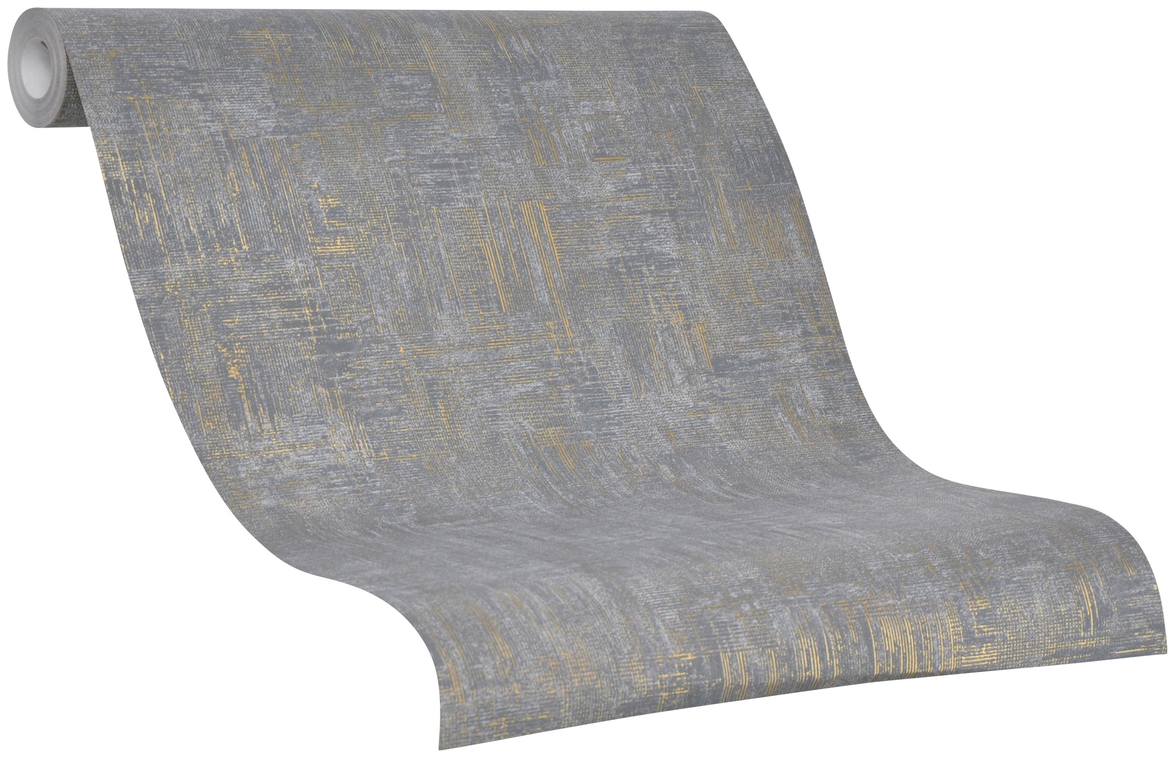 Topchic Tapete Scratched Look Metallic-grau günstig online kaufen