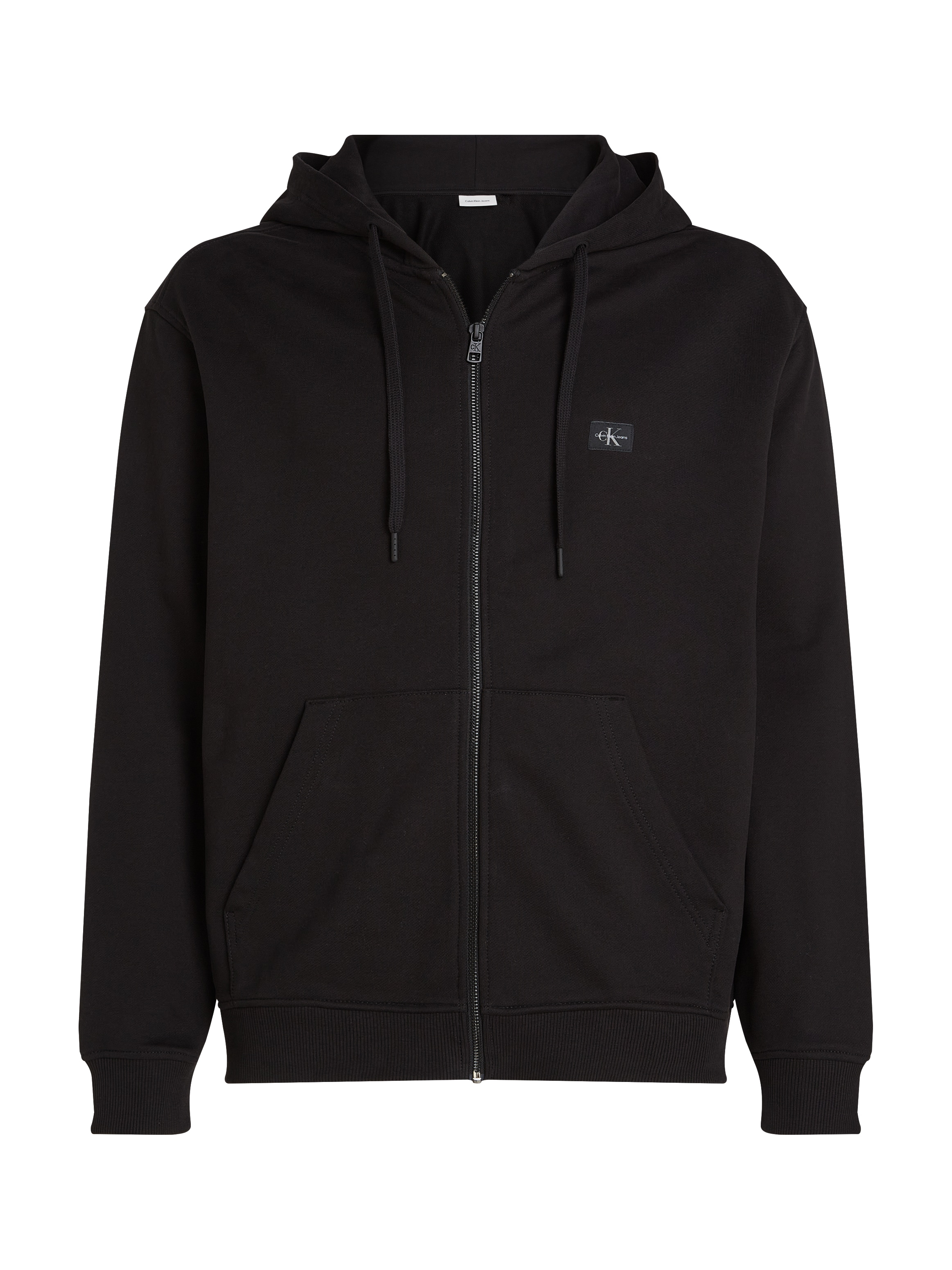 Calvin Klein Jeans Sweatjacke »WOVEN LABEL ZIP THROUGH HOODIE«, mit Logopatch