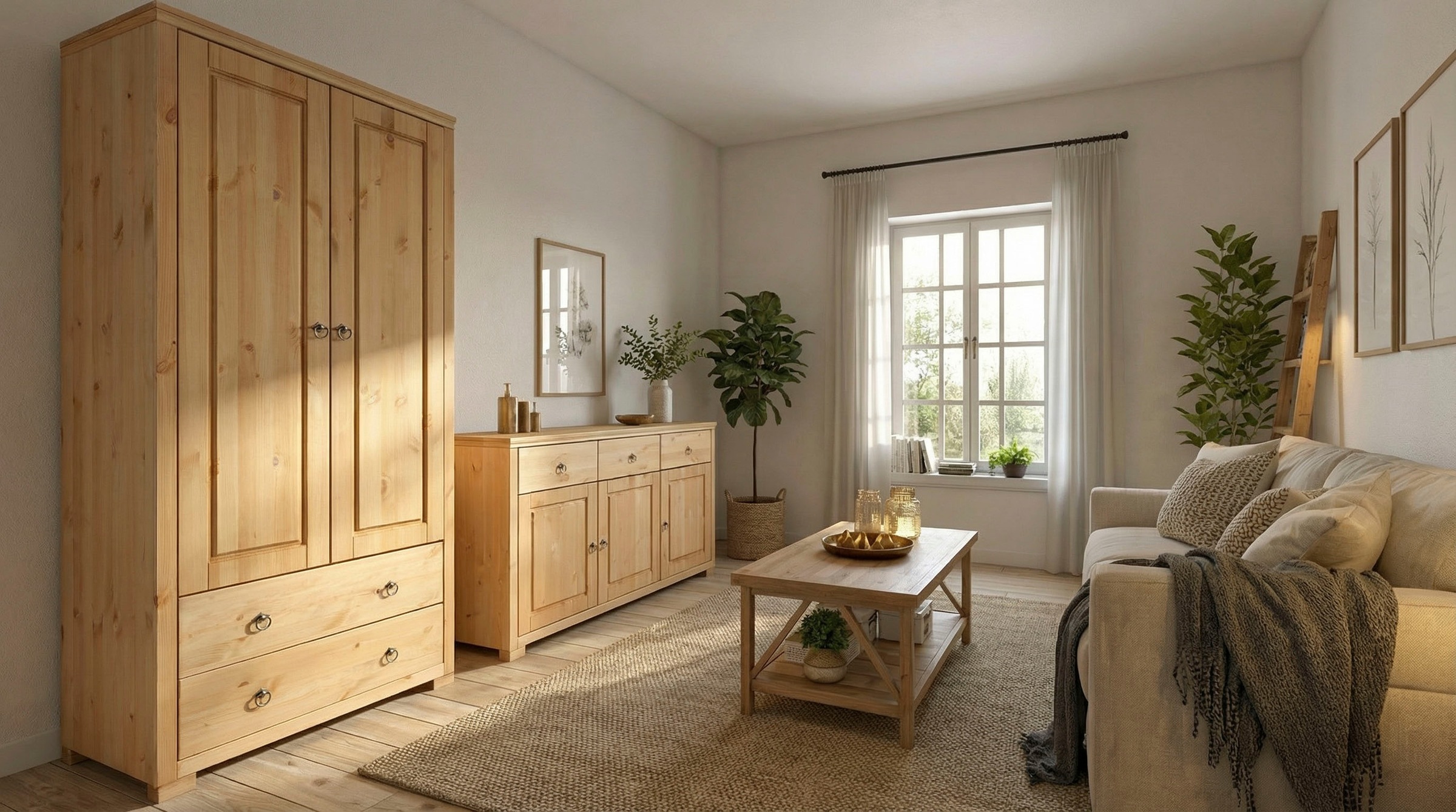 Home affaire Sideboard »Gotland« Kommode, Breite 147 cm, aus massiver Kiefer, FSC®