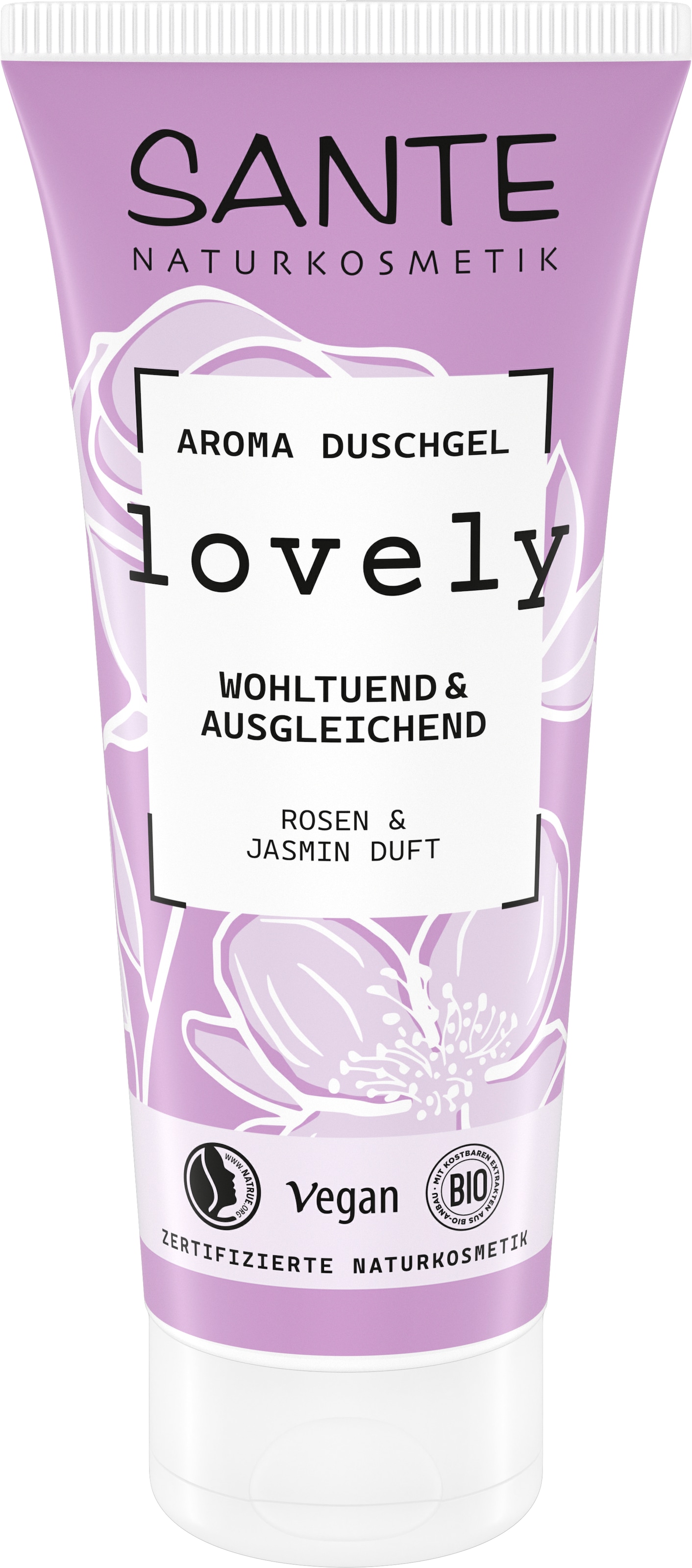 SANTE Duschgel »lovely« für alle Hauttypen, mit flüssiger Textur, vegan