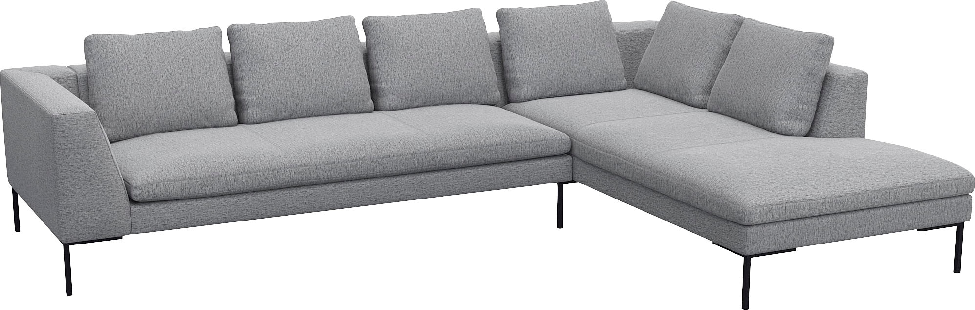 FLEXLUX Ecksofa »Loano, superbequemer Sitzkomfort durch Kaltschaum im Sitz, L-Form«, modernes Sofa, frei im Raum stellbar, lose Kissen, hoher Fuß