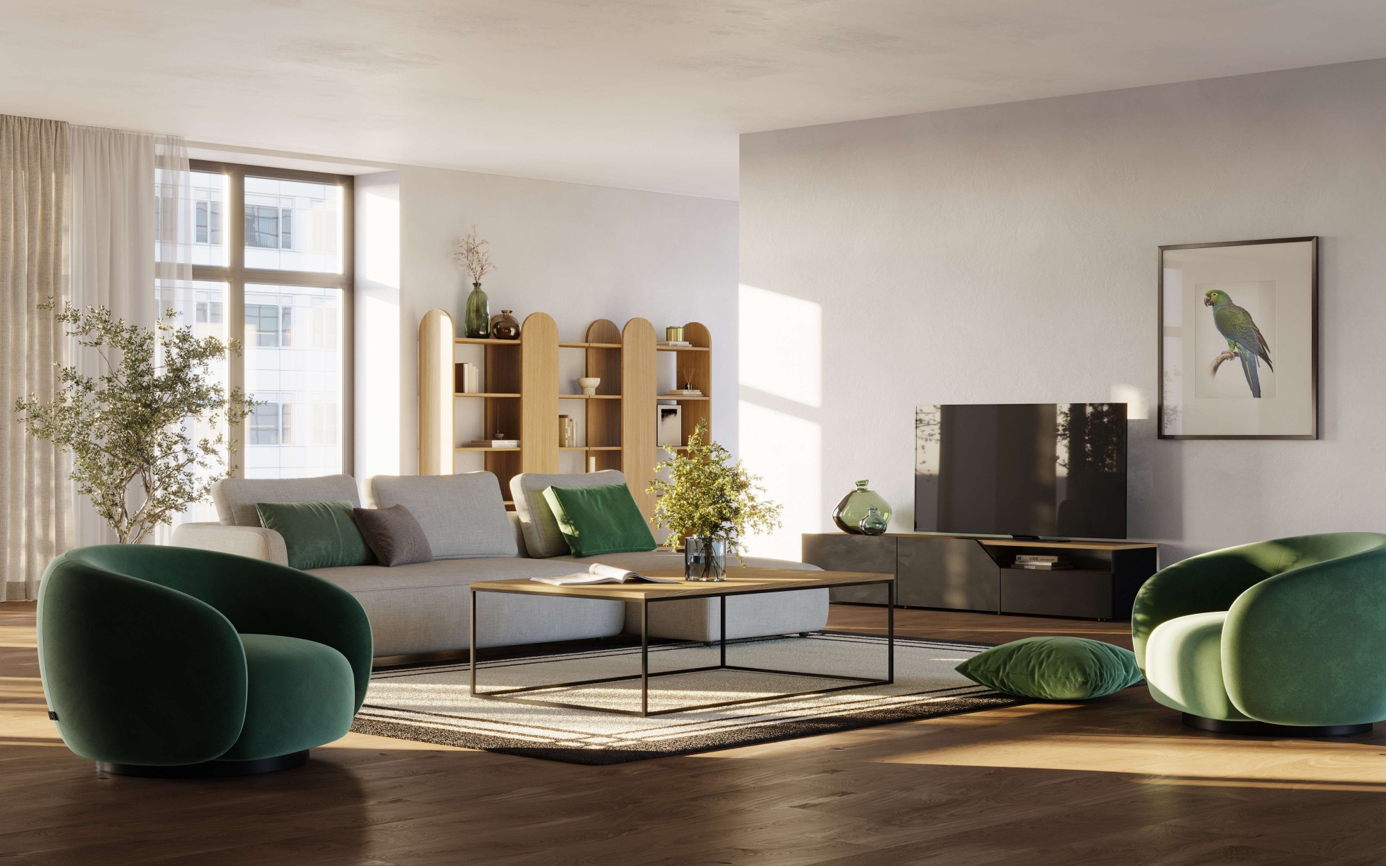 TemaHome Bücherregal »Venice, Offenes elegantes Designregal, 5 Ablagen, Höhe 175 cm«, mit abgerundete Aussenseiten, mit verstecktem Stauraum