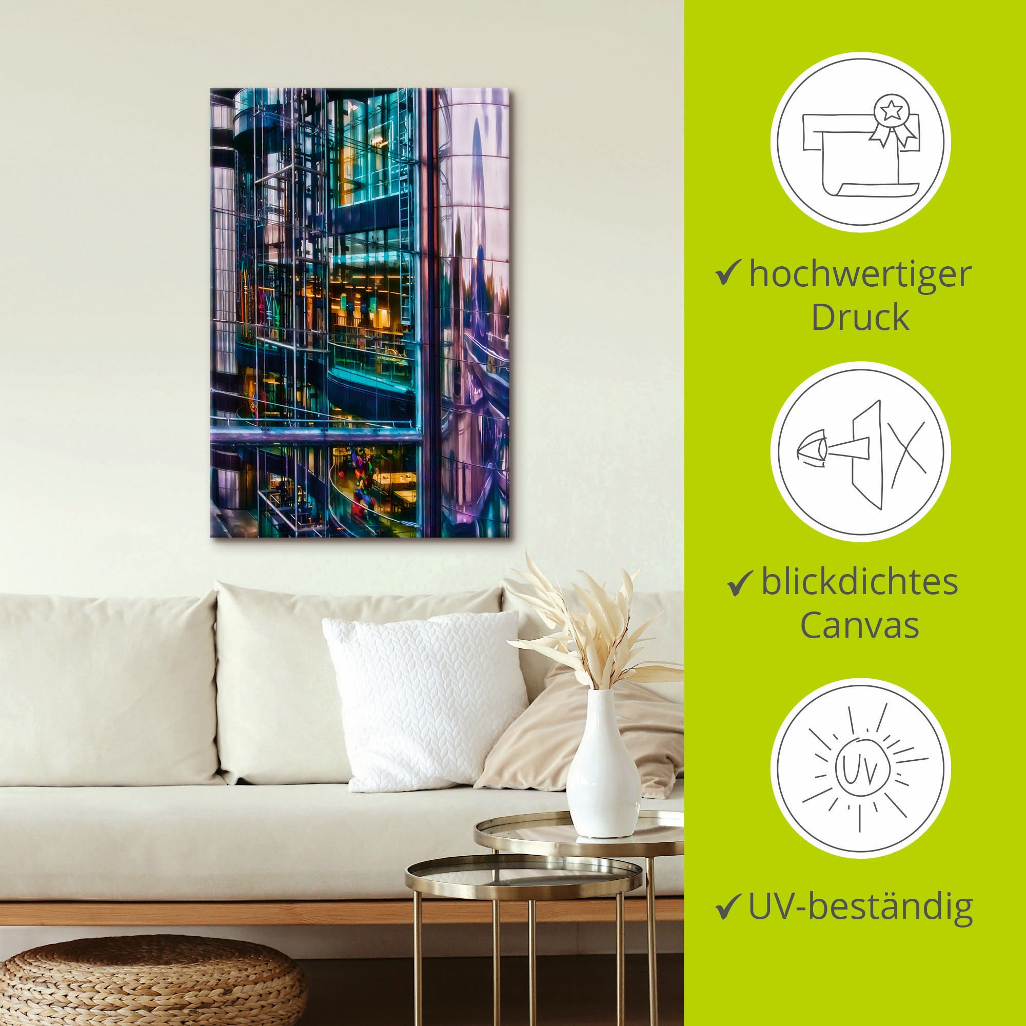 Artland Wandbild »Kunst und Wissenschaft«, Elemente der Architektur, (1 St.), als Alubild, Leinwandbild, Wandaufkleber oder Poster in versch. Größen