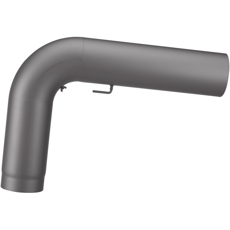 JUSTUS Ofenrohr Rauchrohr, Drosselklappe, Rosette, 3 Stk. tlg. für Kaminöfen grau